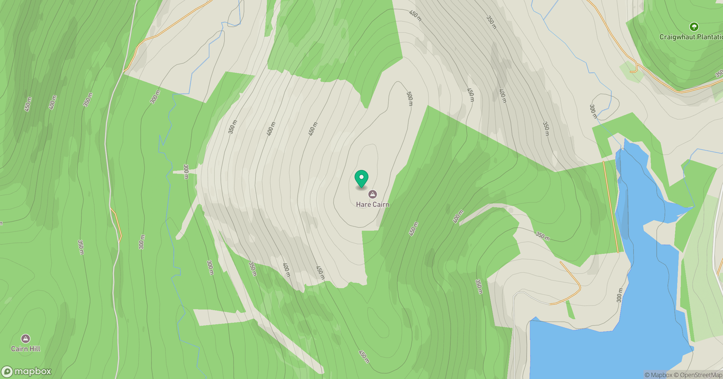 Hare Cairn location map