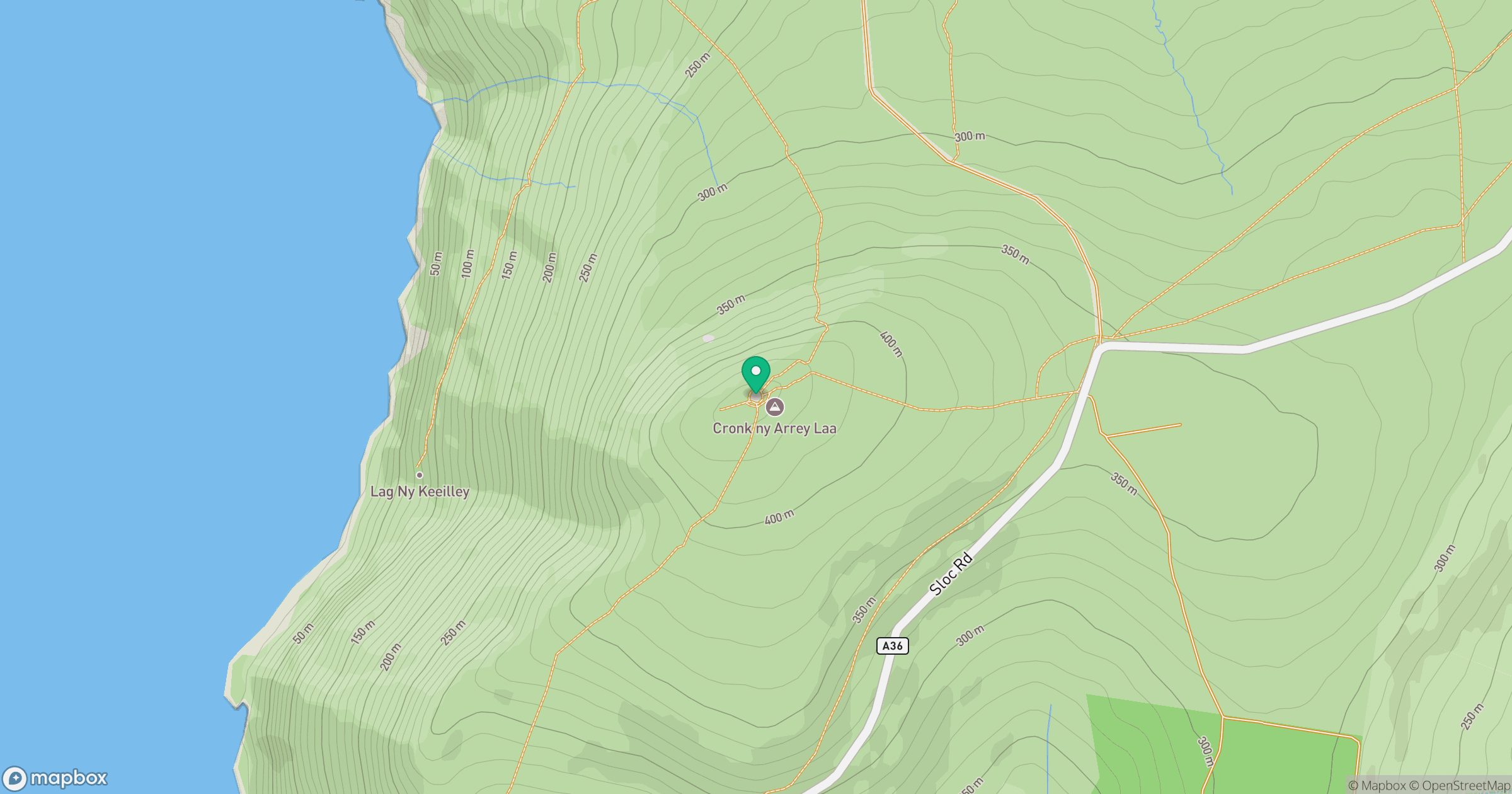 Cronk ny Arrey Laa location map