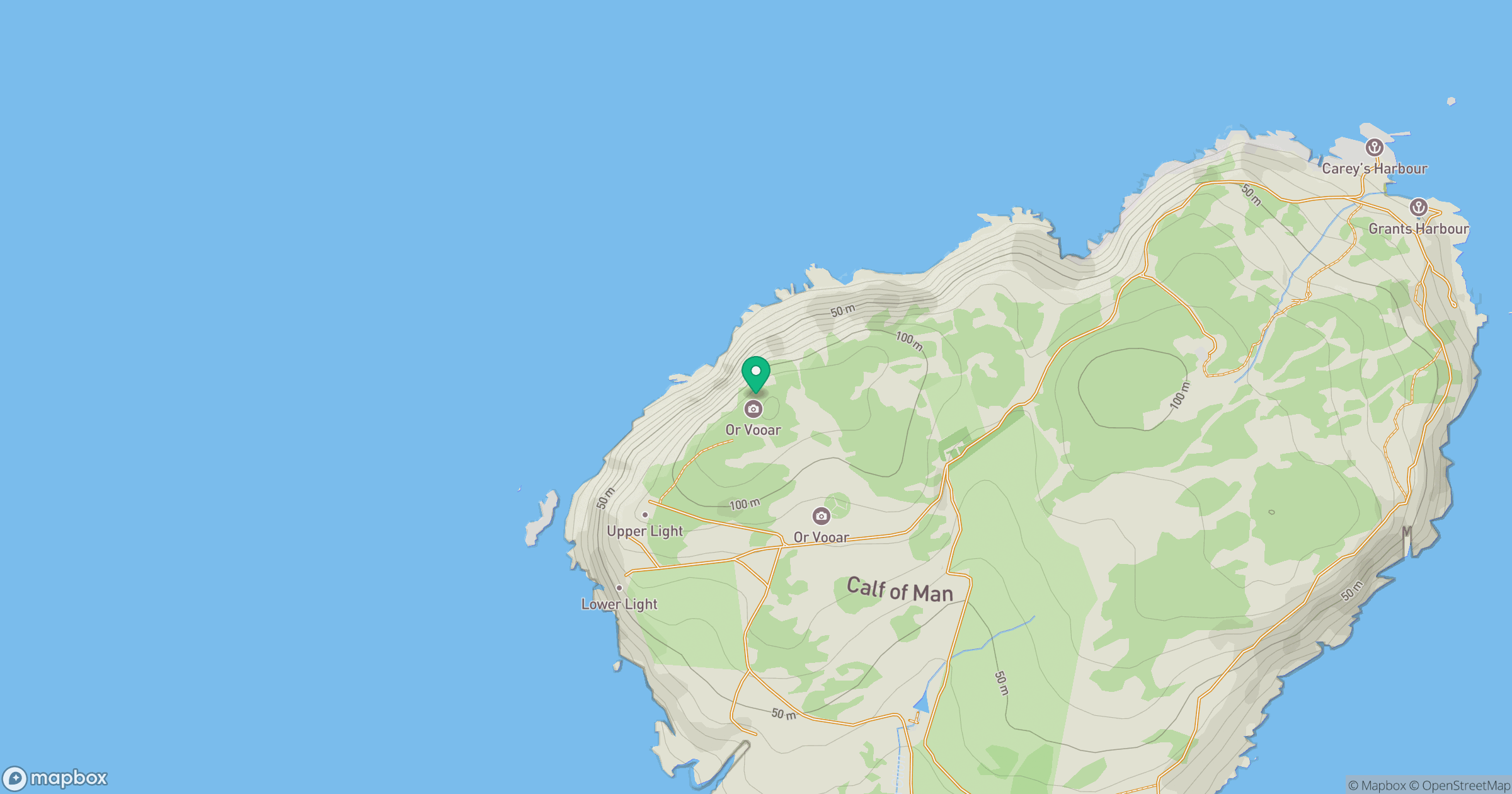 Calf of Man location map