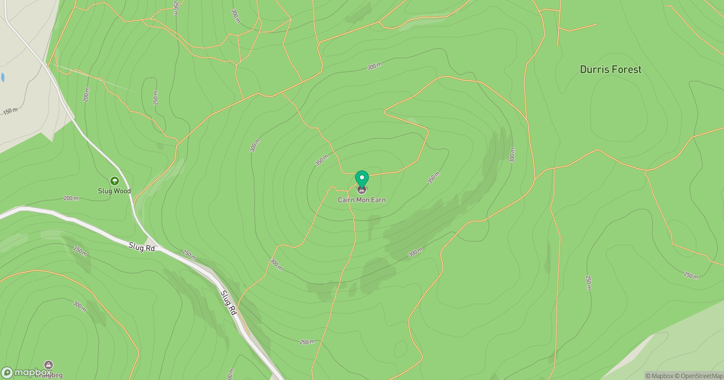 Cairn-mon-earn location map