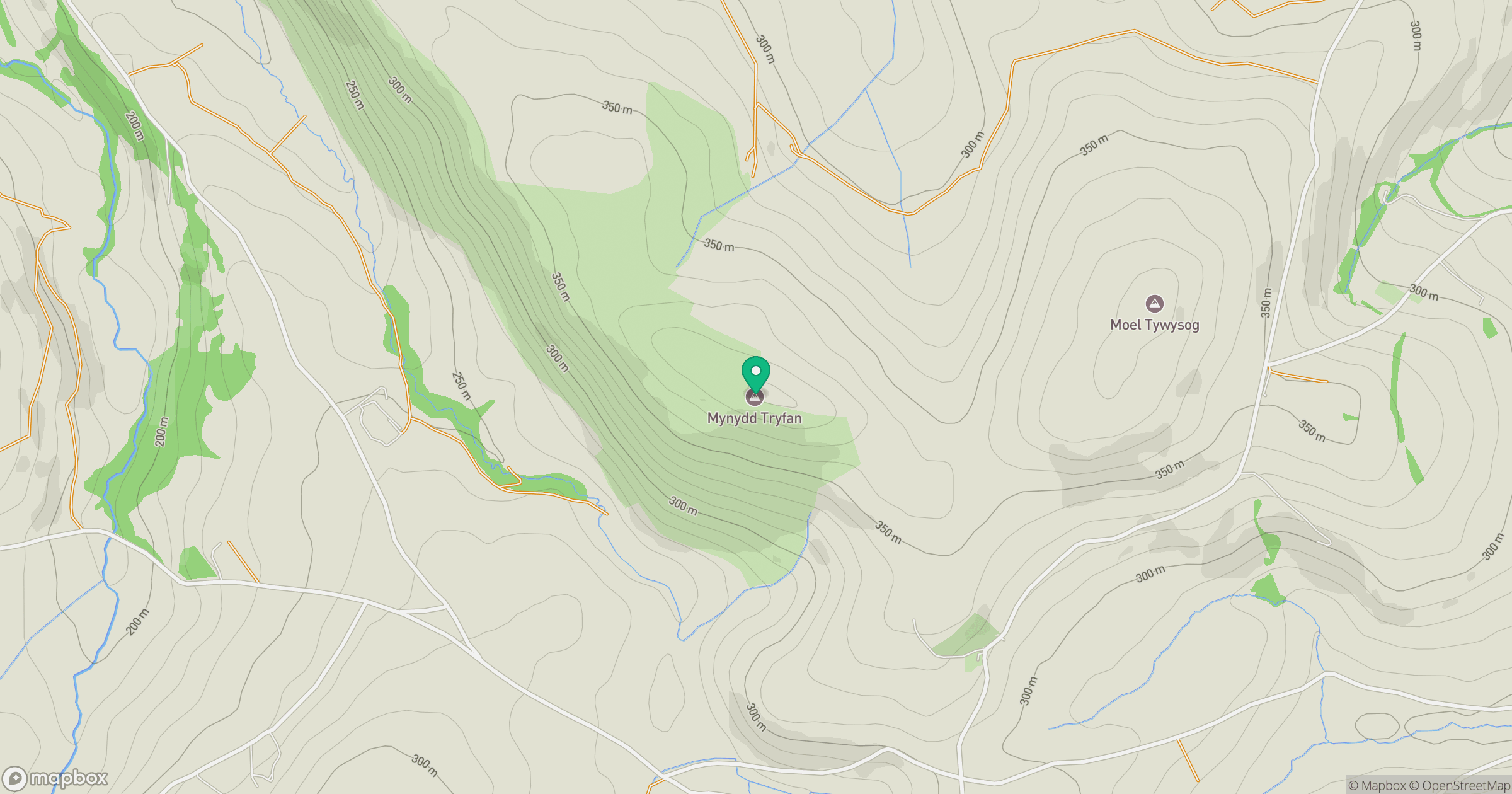 Mynydd Tryfan location map