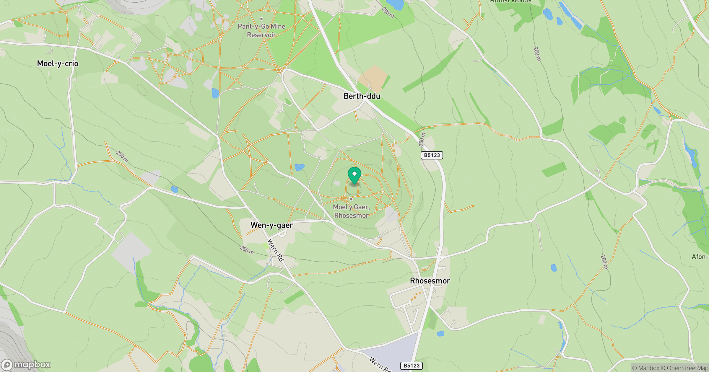 Moel y Gaer location map