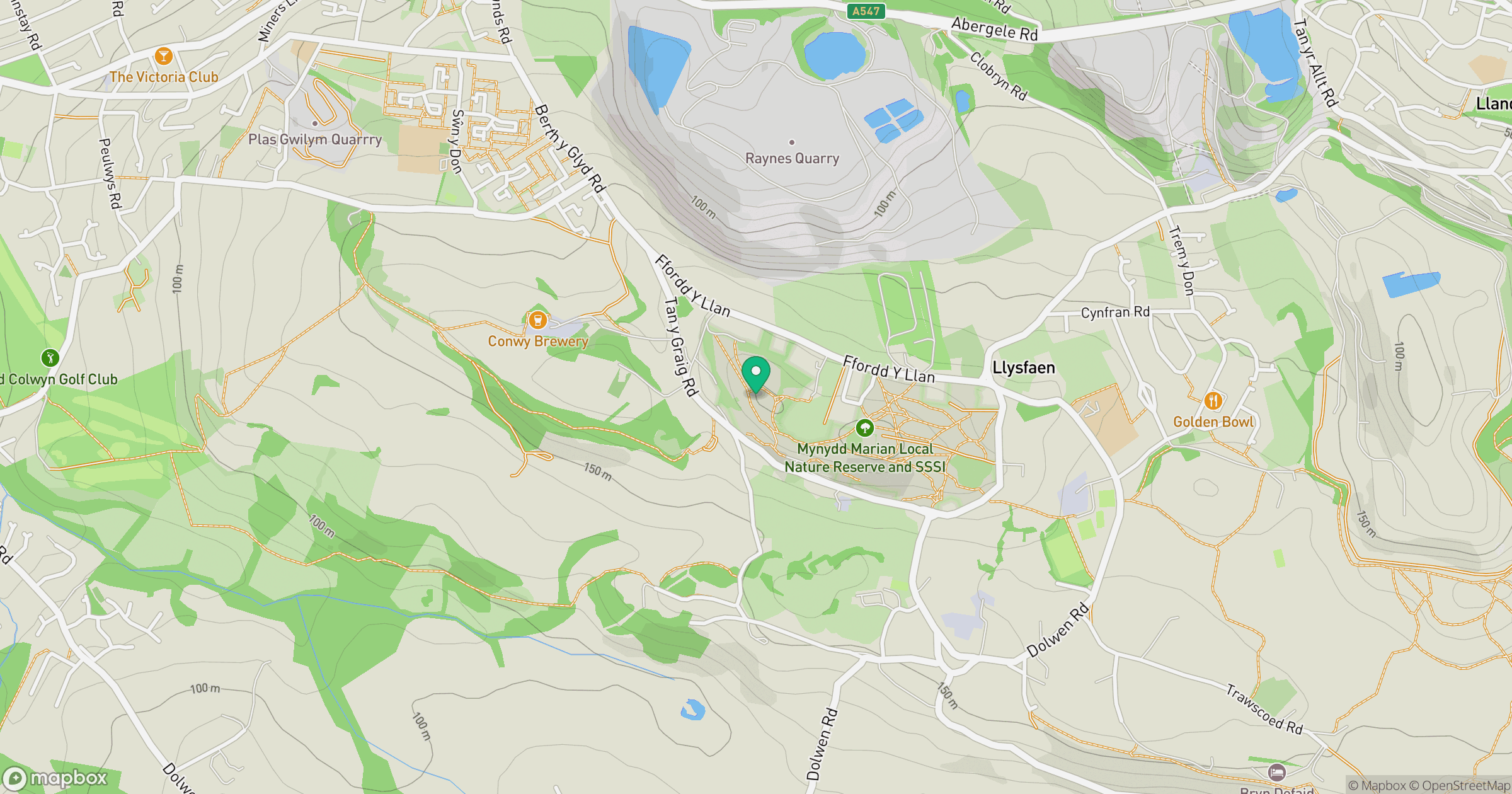 Mynydd Marian location map