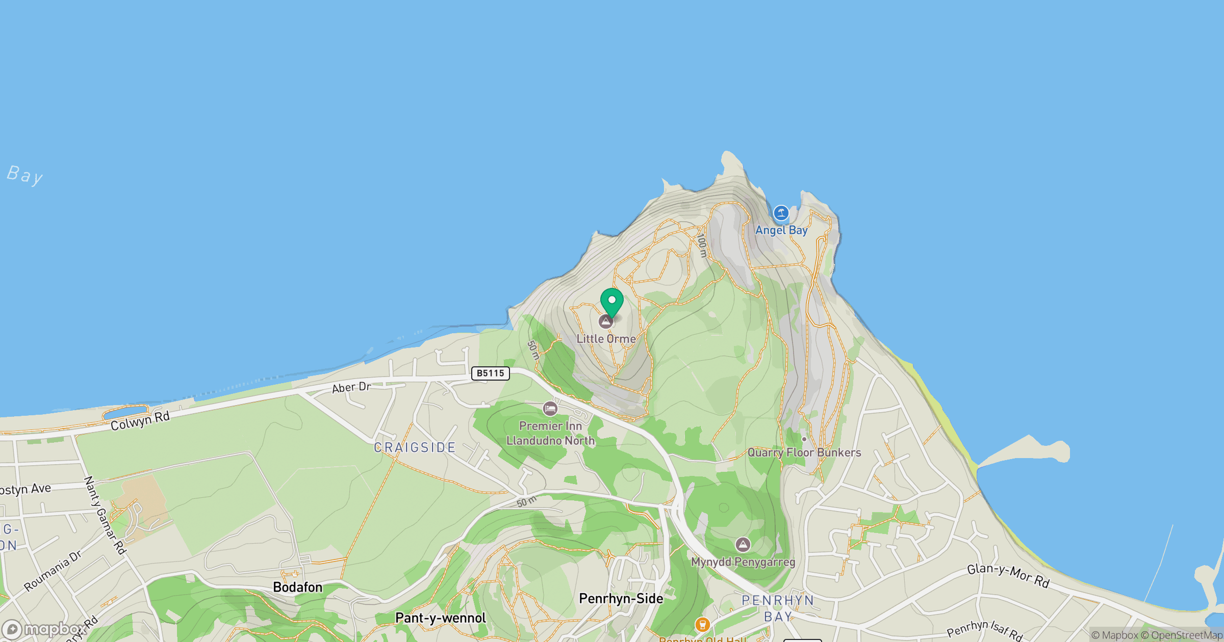 Little Orme [Creigiau Rhiwledyn] location map