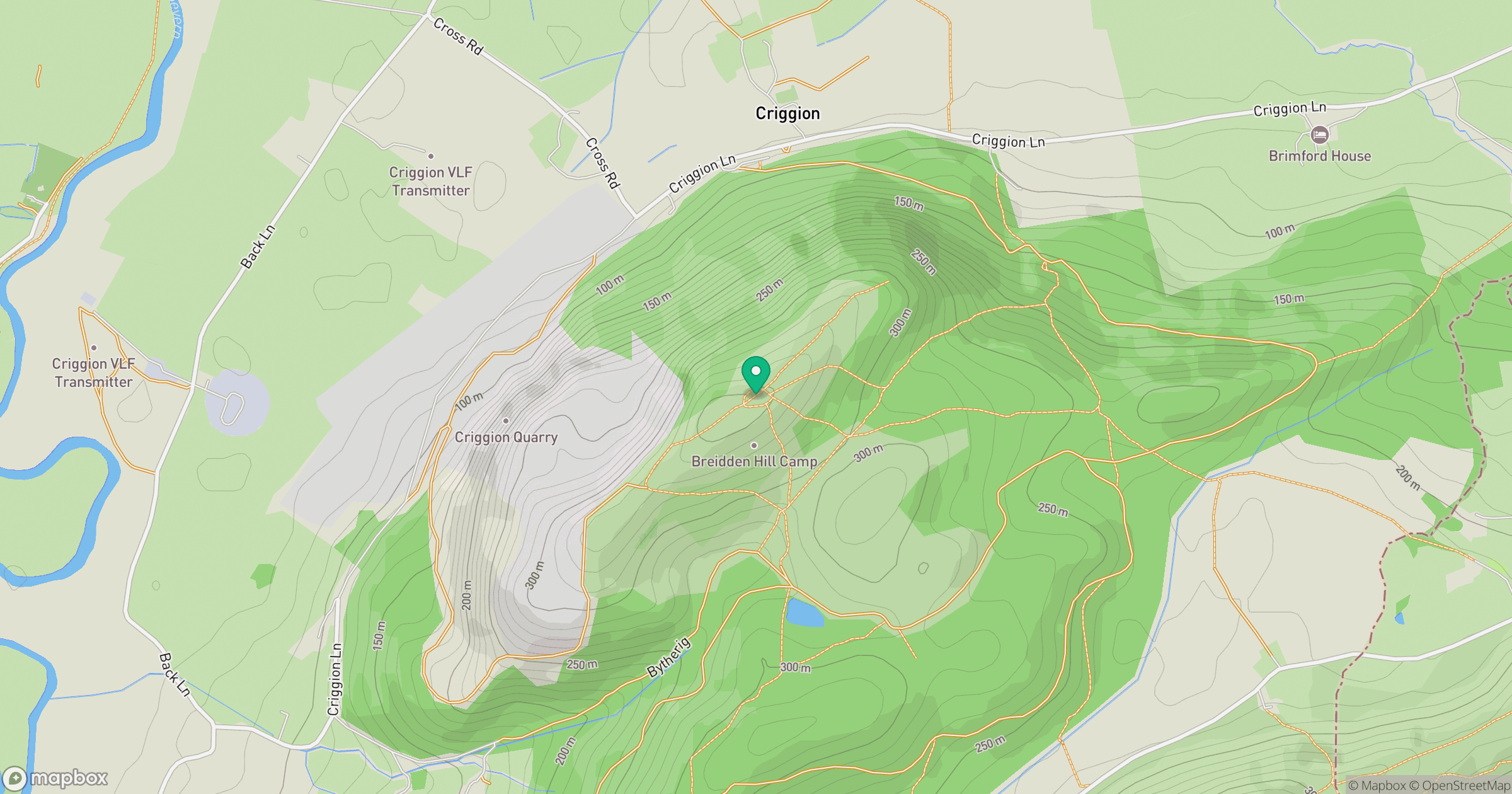 Breidden Hill location map