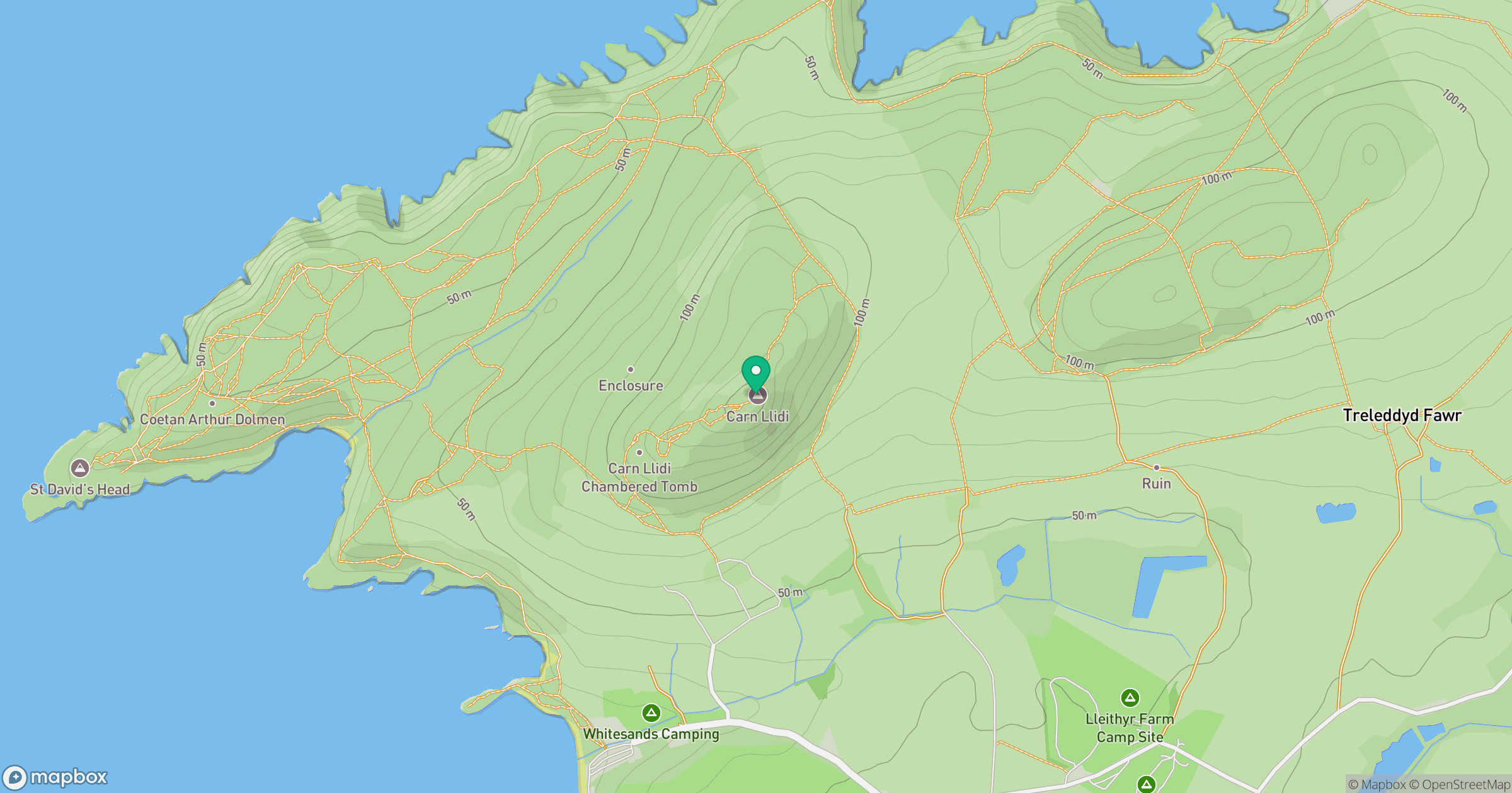 Carn Llidi location map