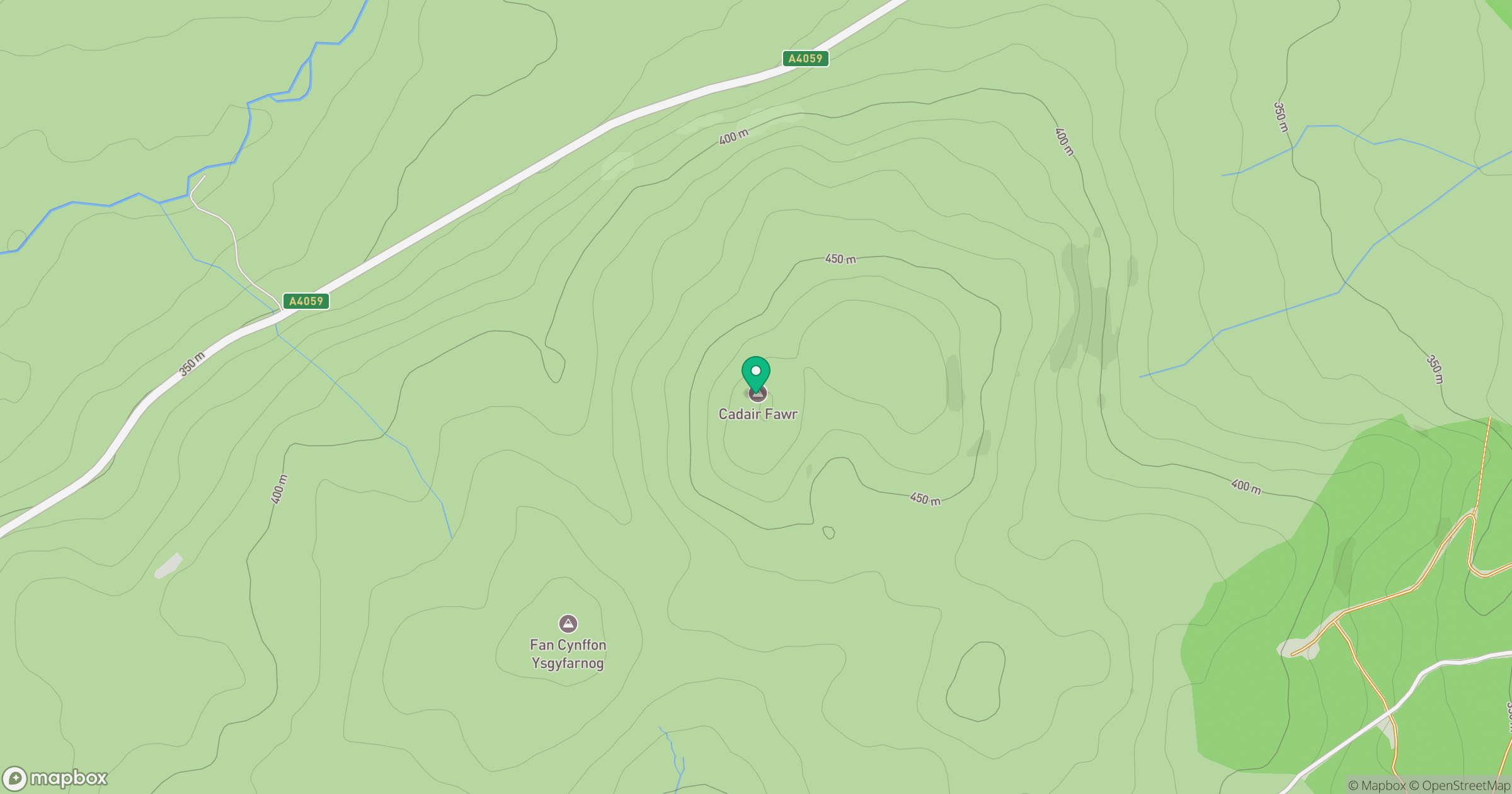 Cadair Fawr location map