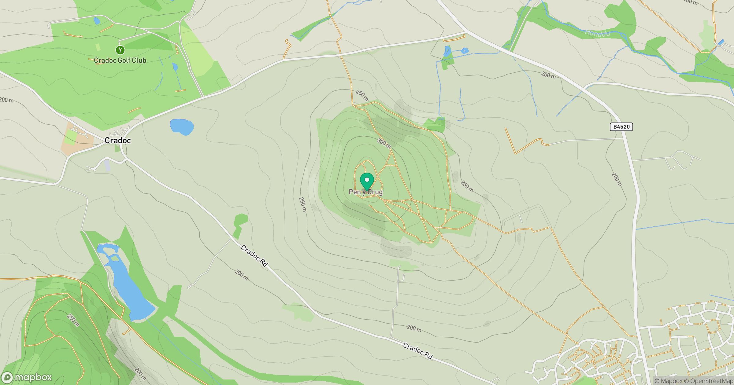 Pen-y-crug location map