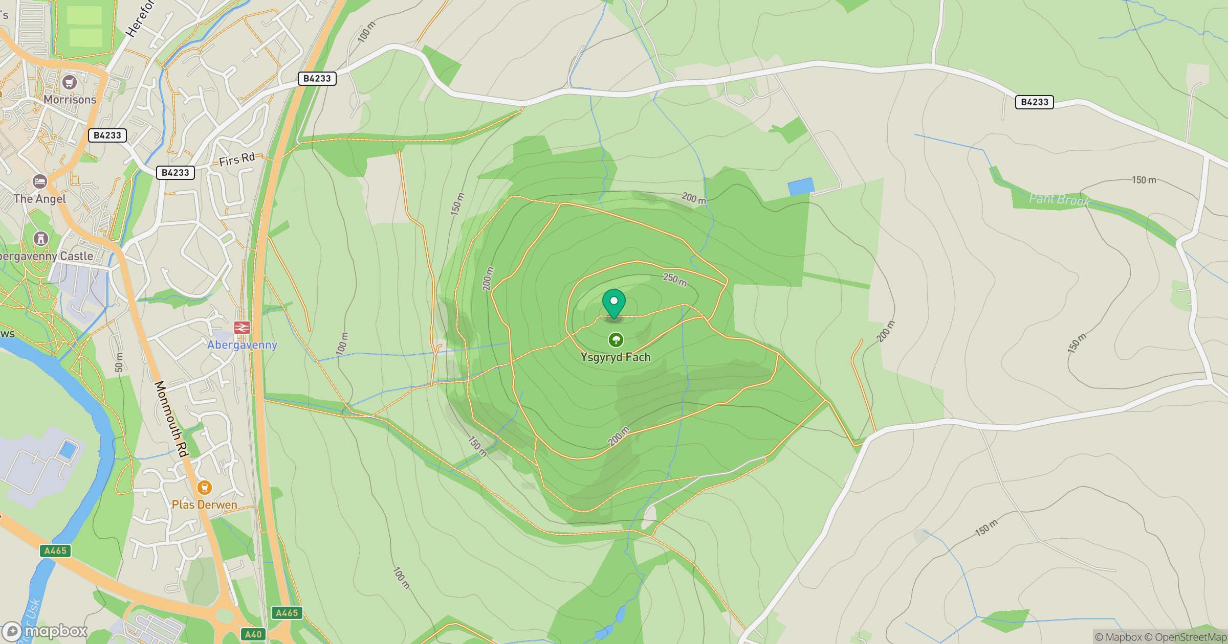 Ysgyryd Fach location map