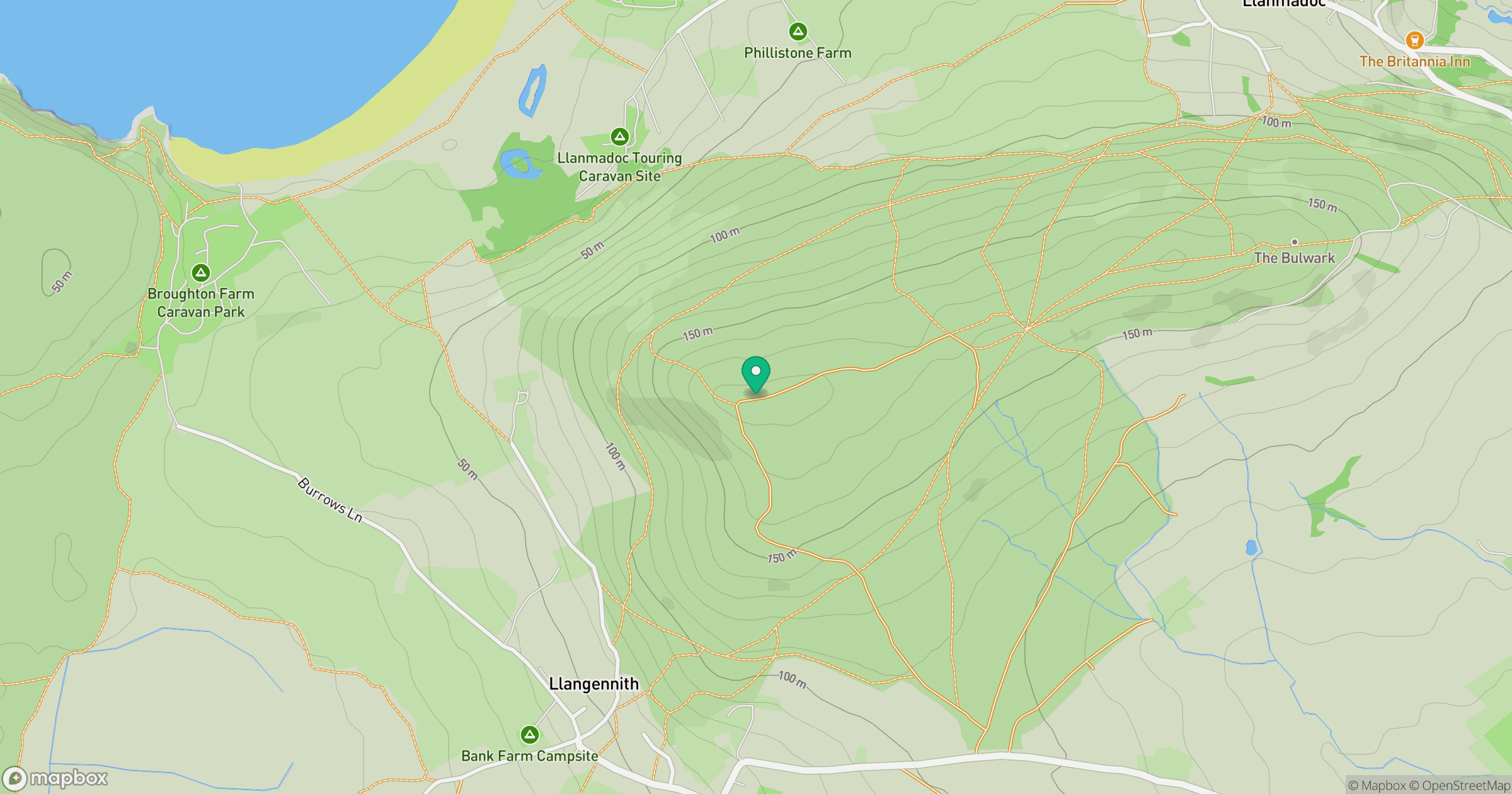 Llanmadoc Hill location map
