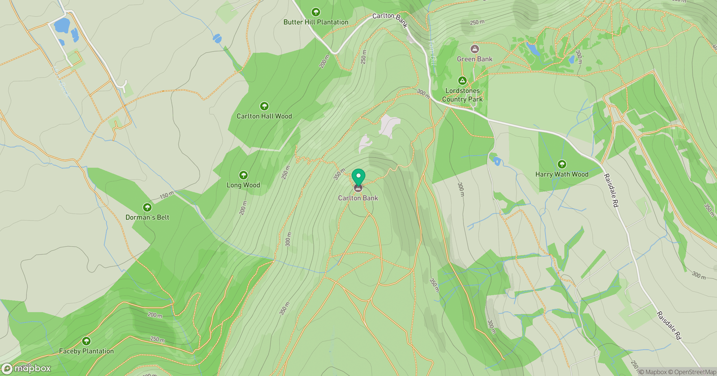 Carlton Moor location map