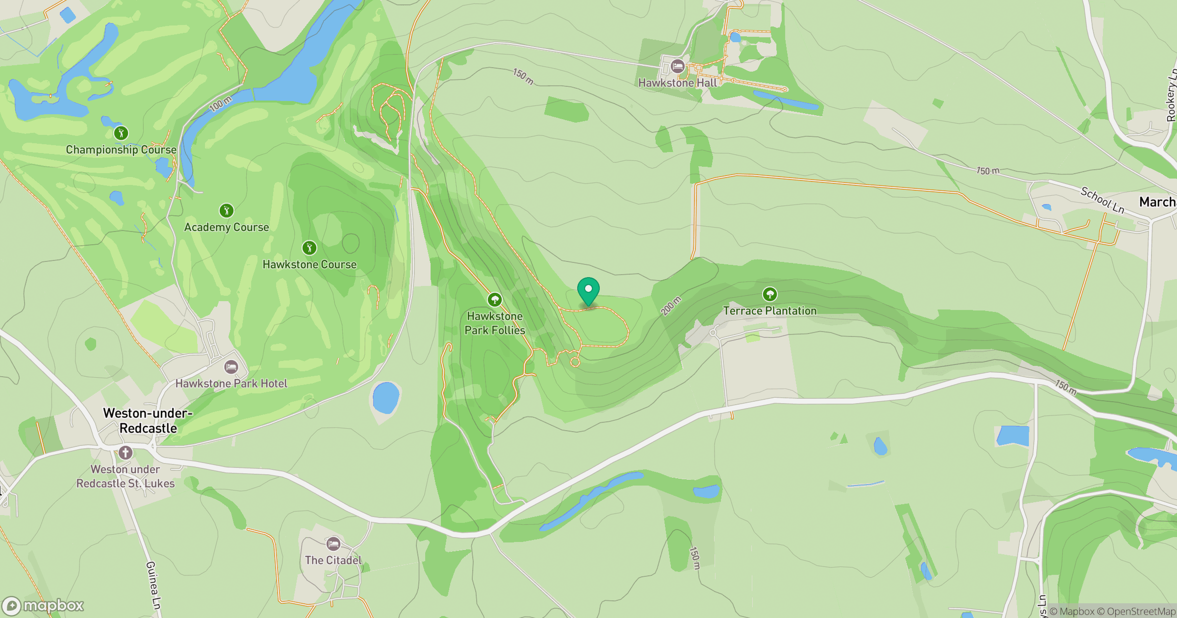 Hawkstone Hill location map