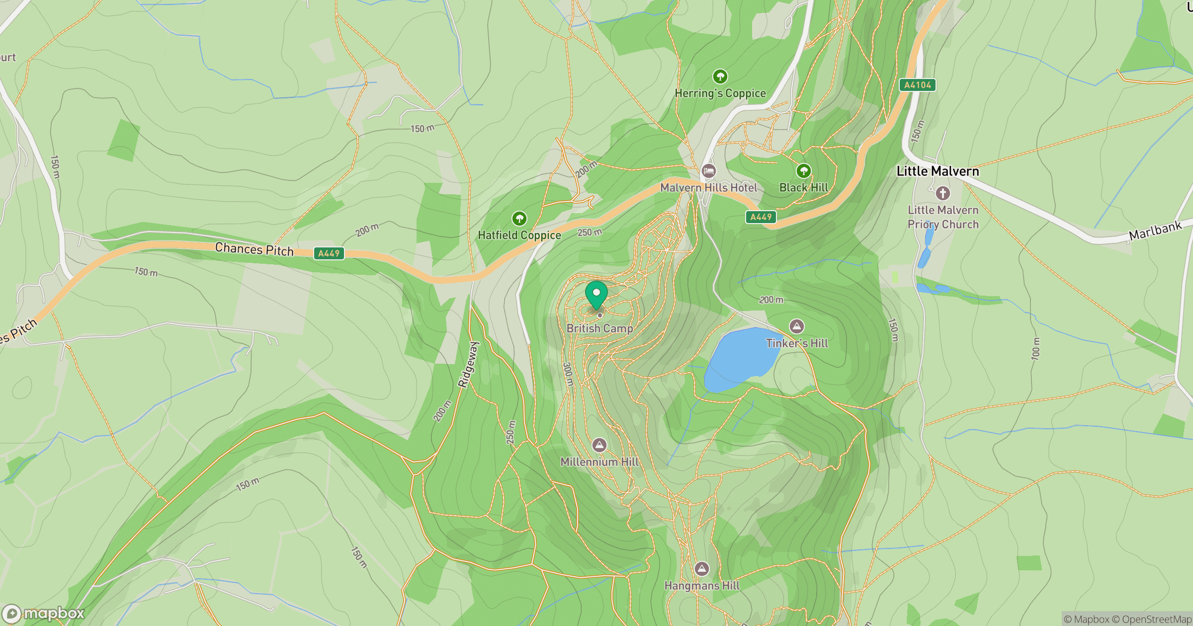 Herefordshire Beacon location map