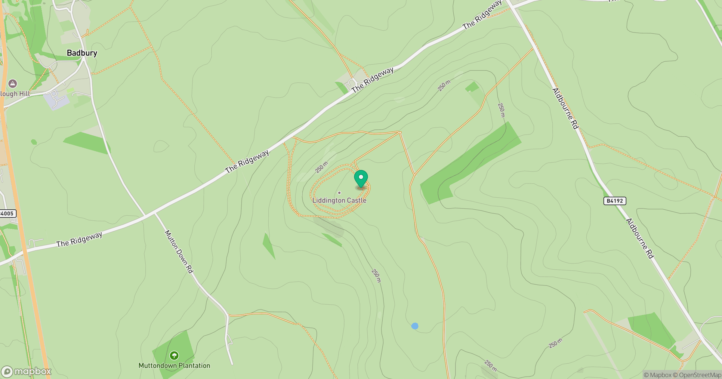 Liddington Castle location map