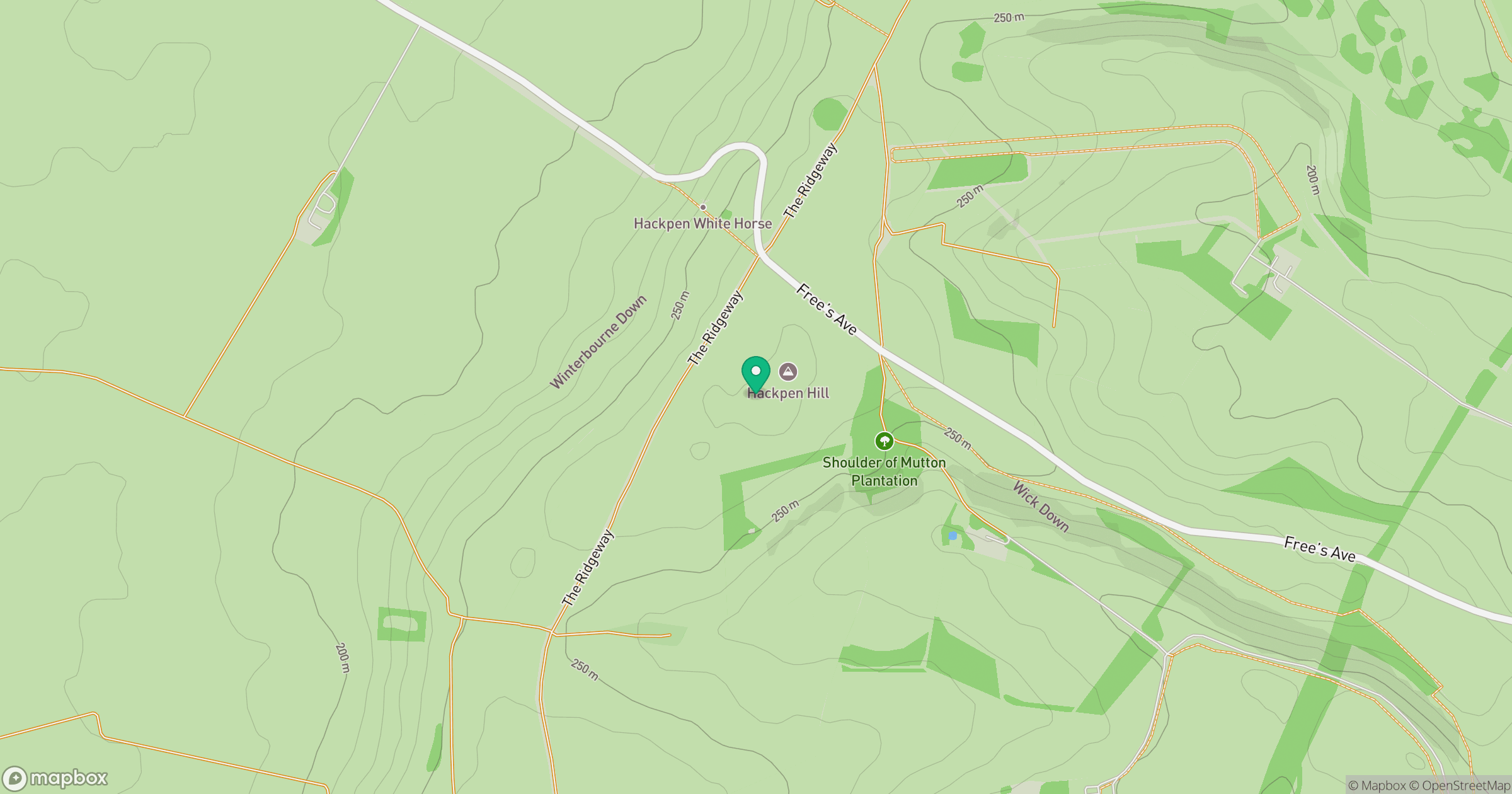 Hackpen Hill location map
