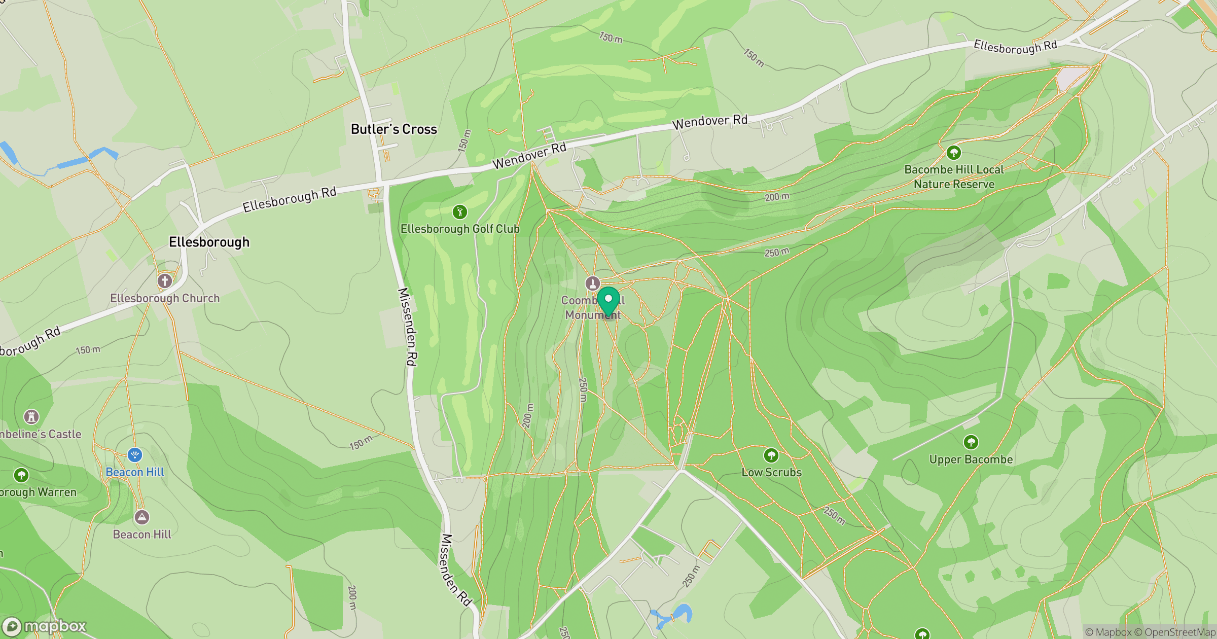 Coombe Hill location map