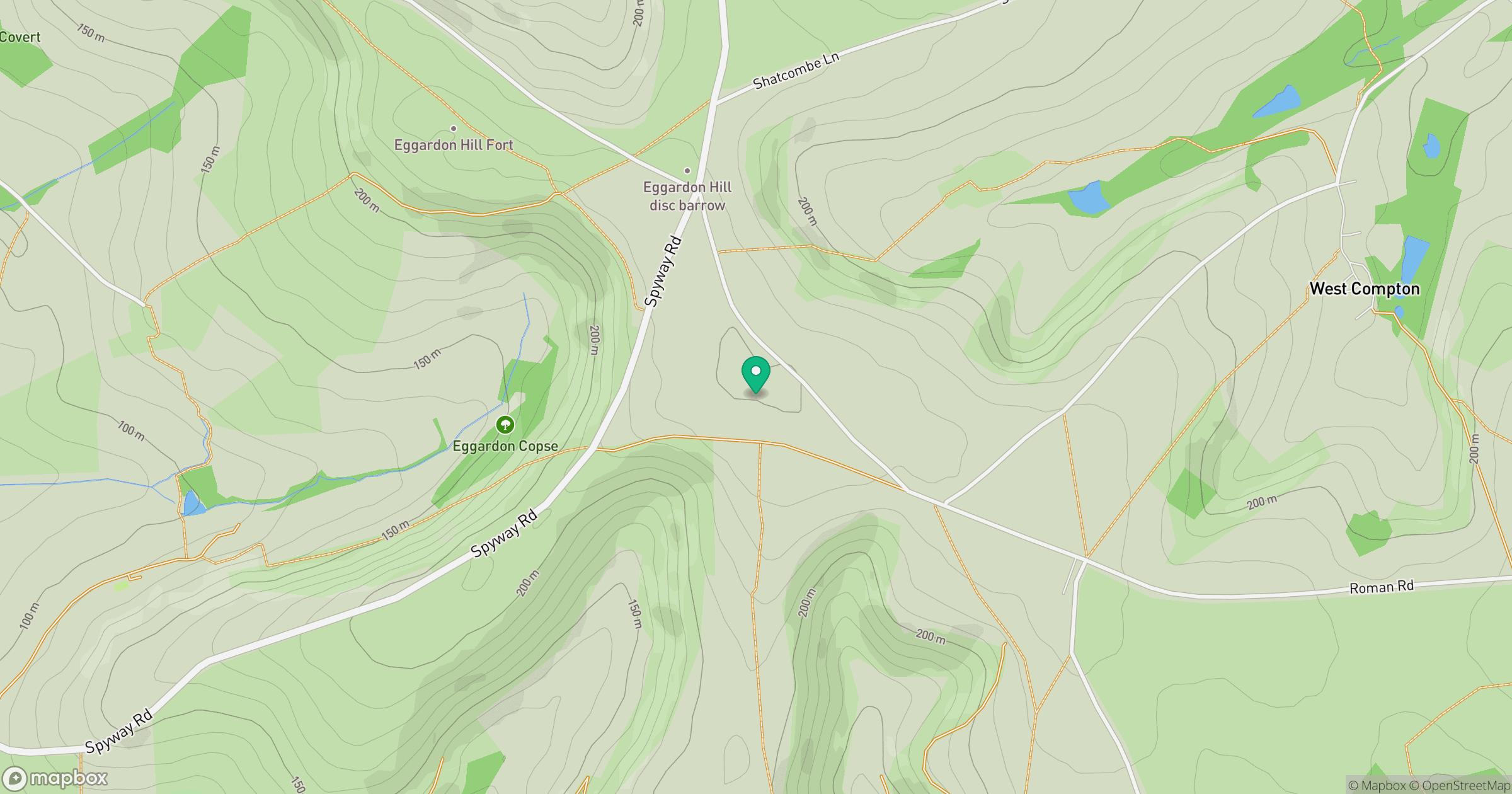 Eggardon Hill location map
