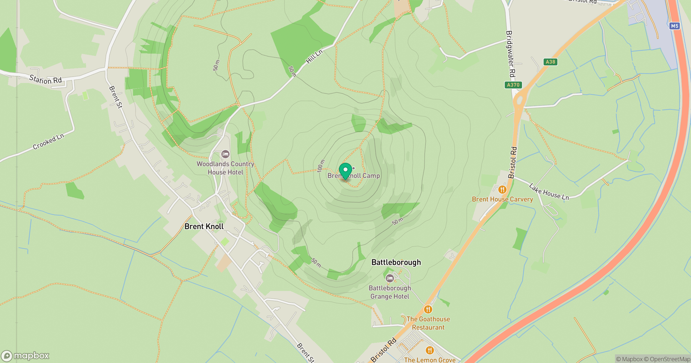 Brent Knoll location map