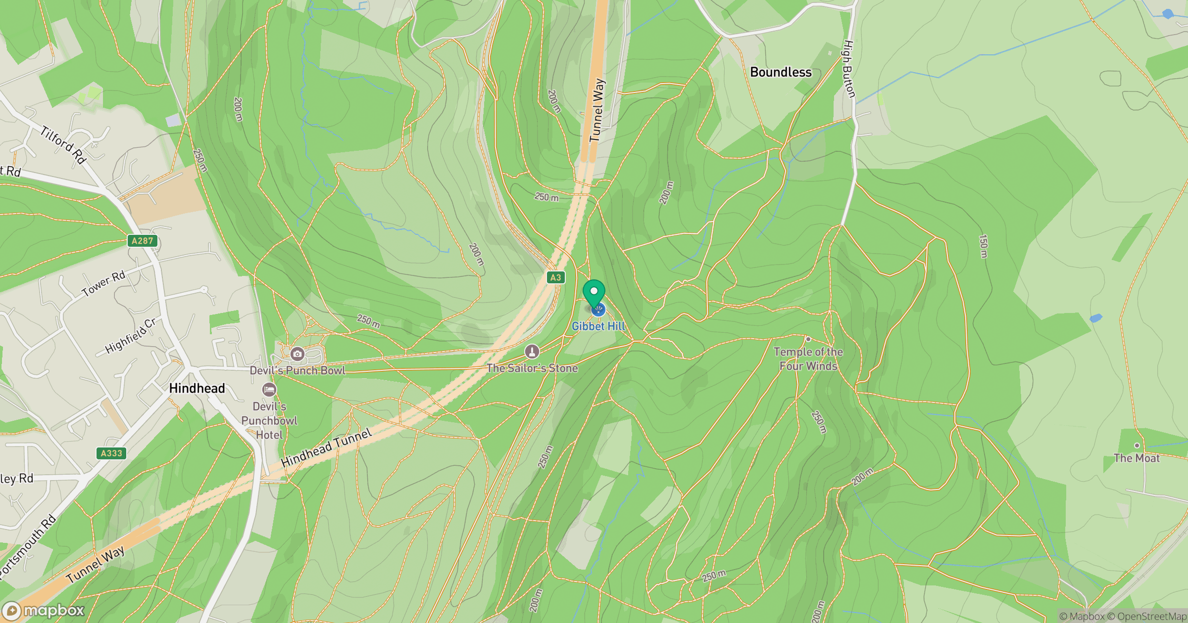 Gibbet Hill location map