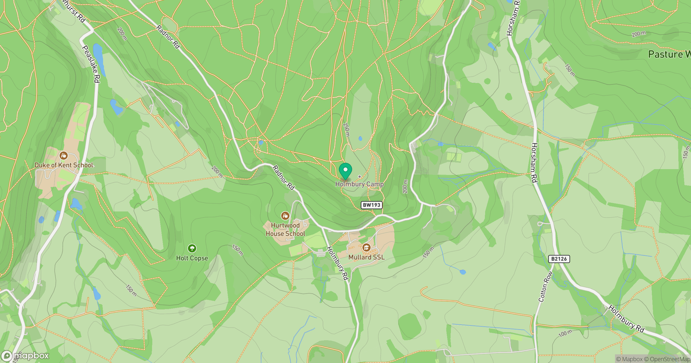Holmbury Hill location map