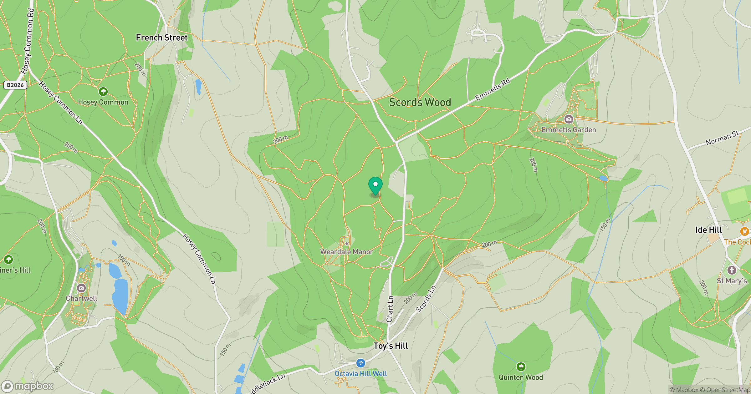 Toy's Hill location map