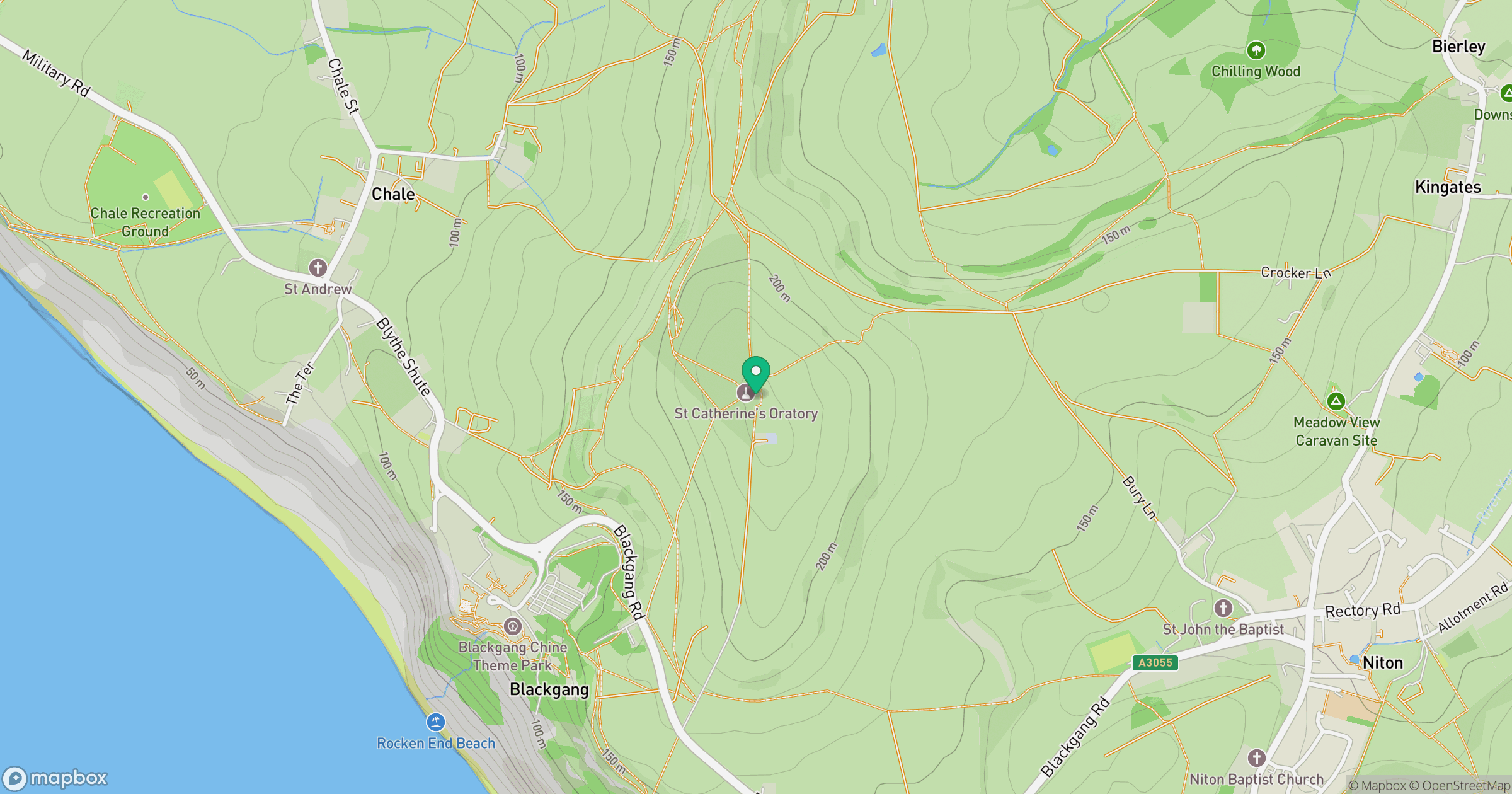 St Catherine's Hill location map