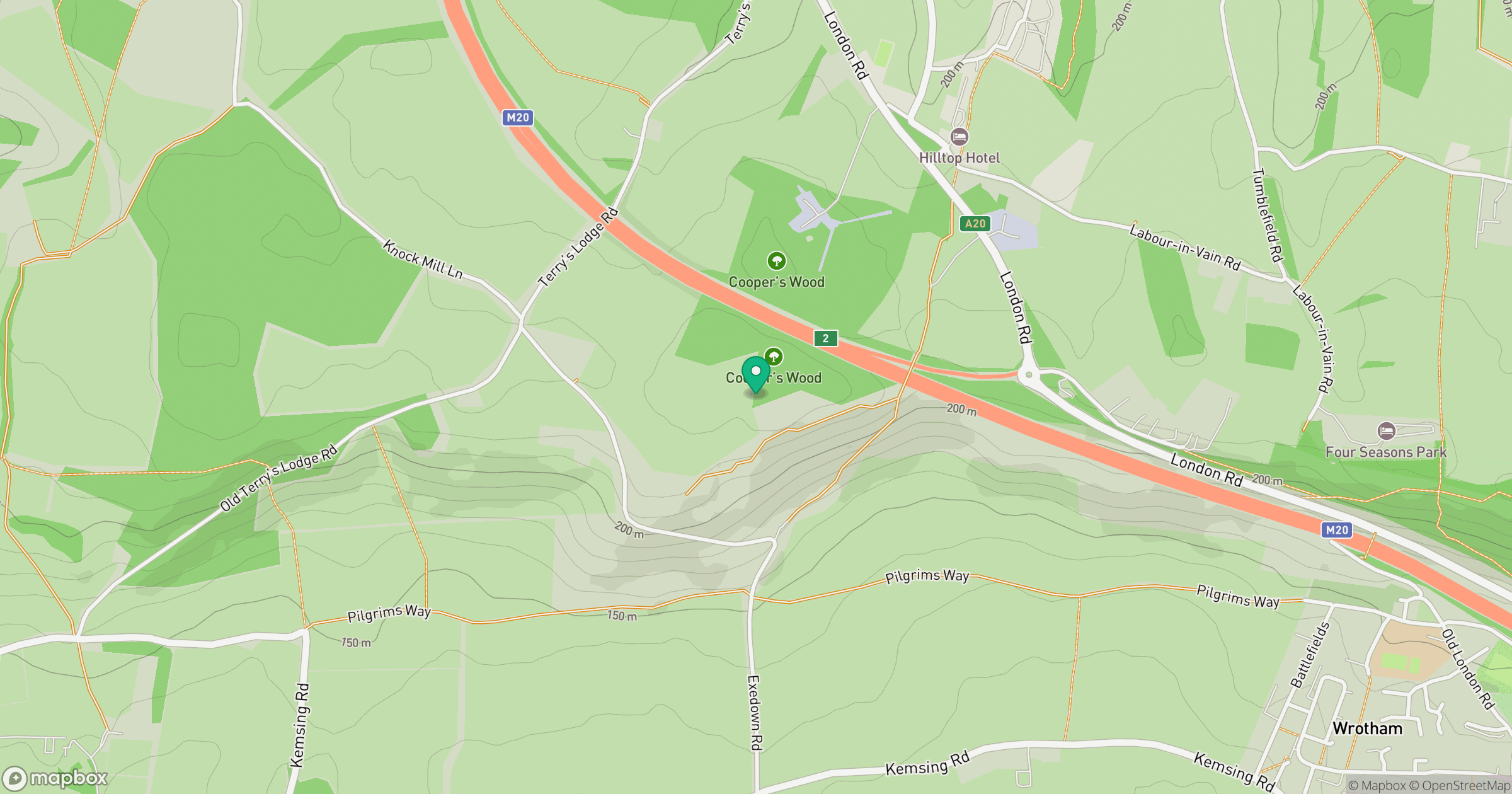 Wrotham Hill location map