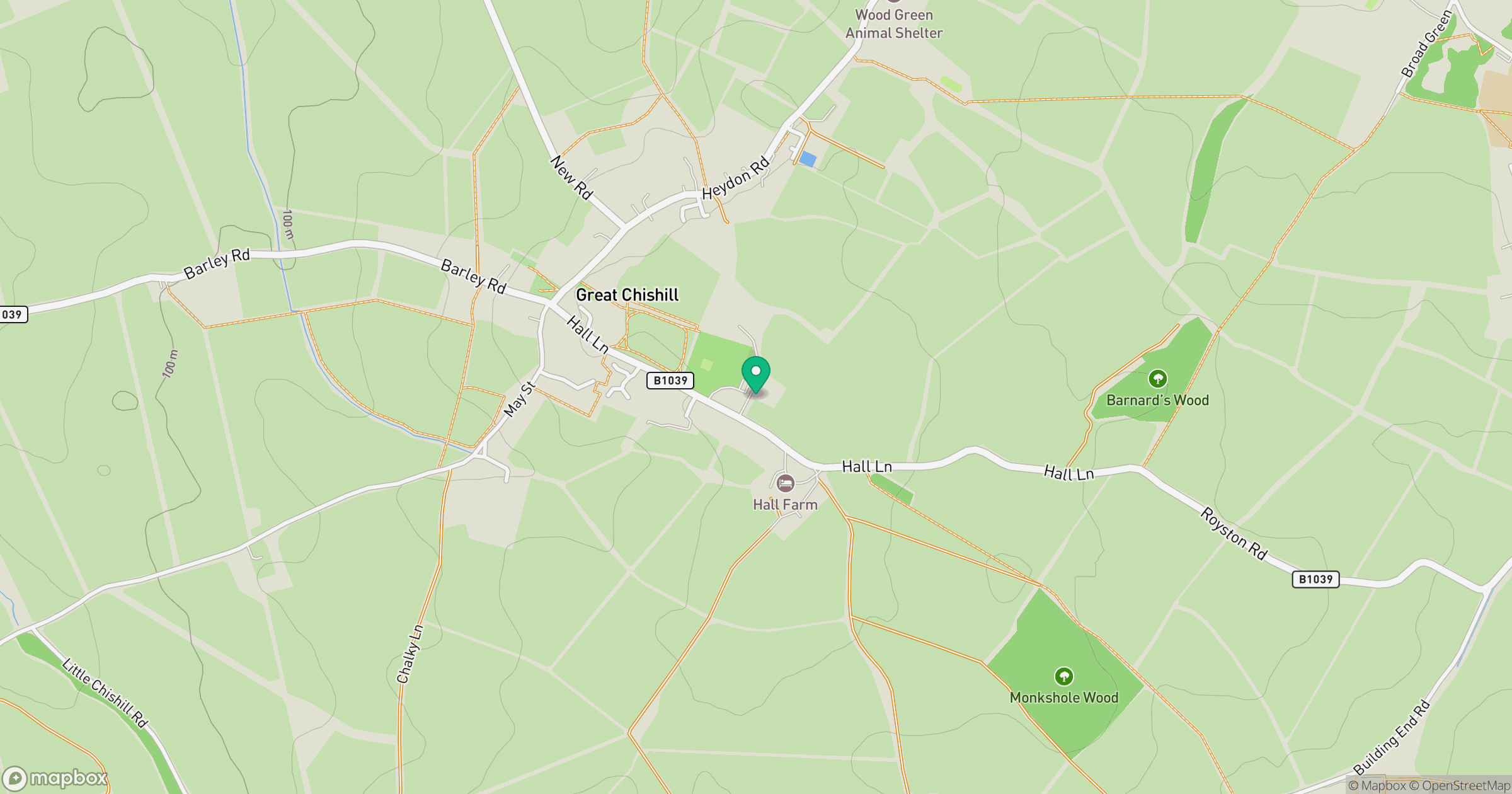 Great Chishill location map