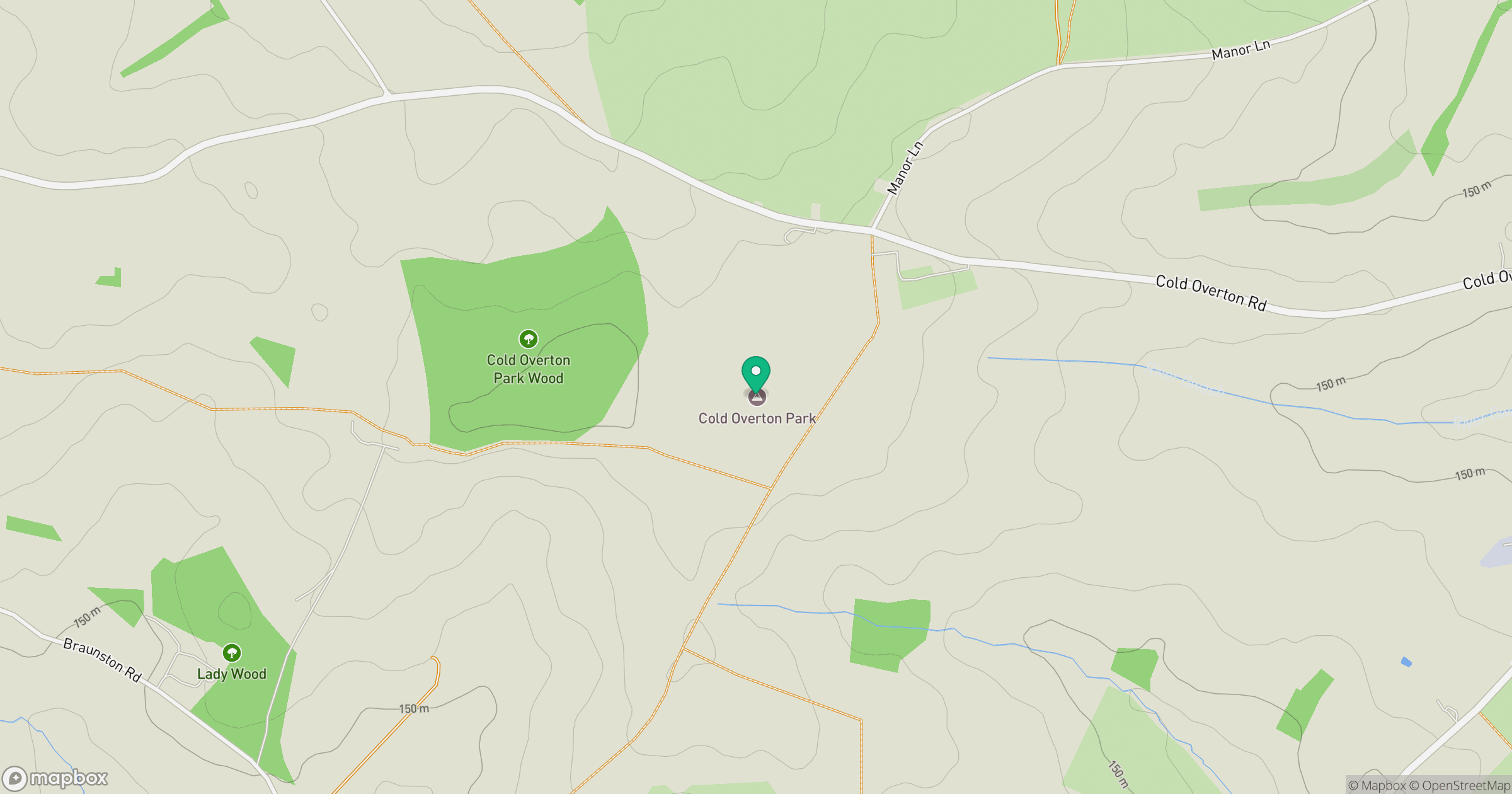 Cold Overton Park location map