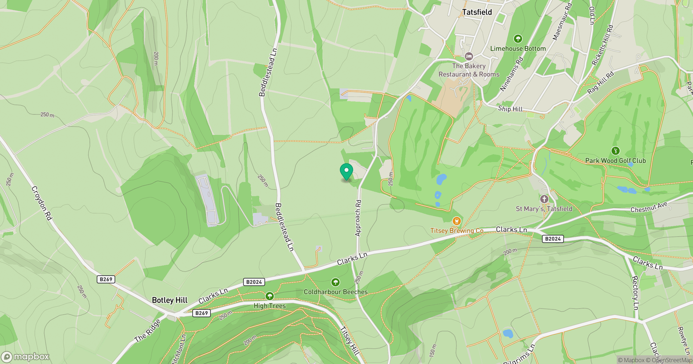 Botley Hill (boundary) location map
