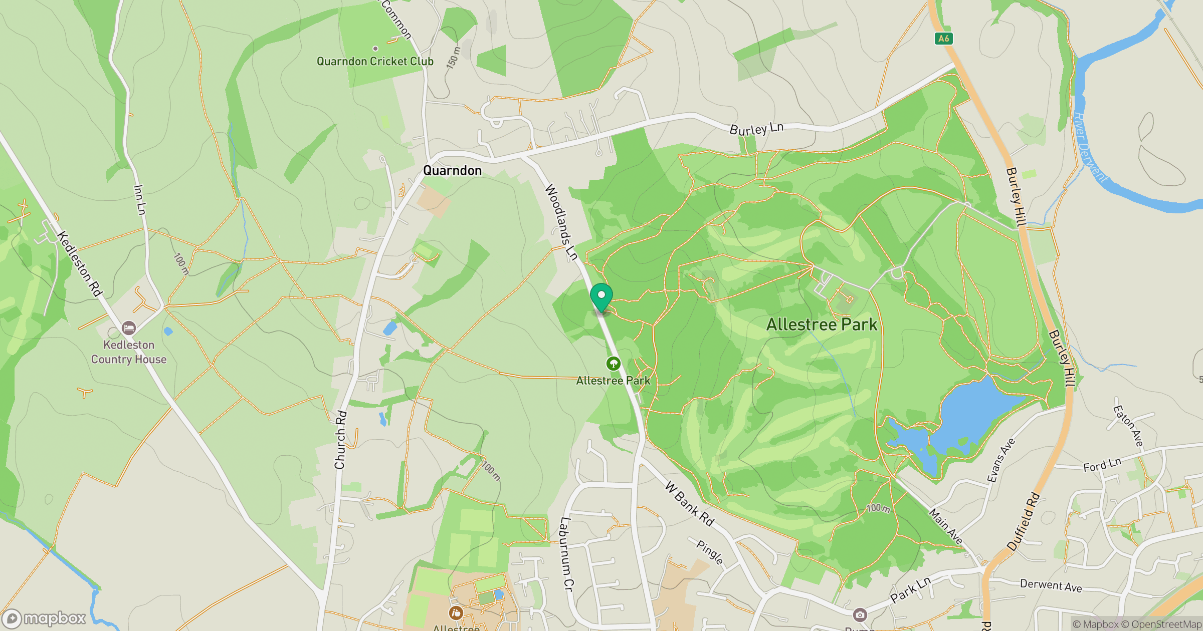 Allestree Park location map