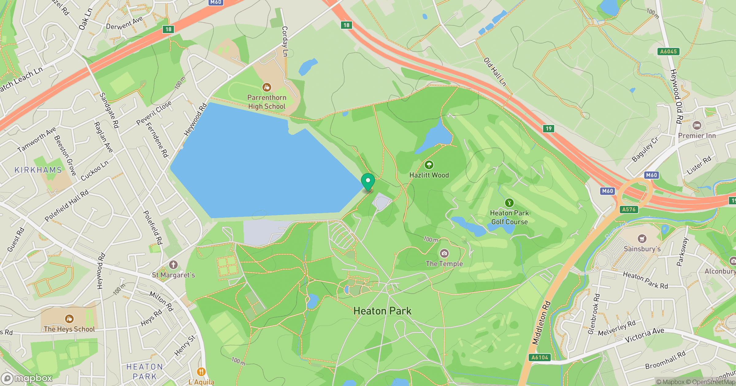 Heaton Park location map