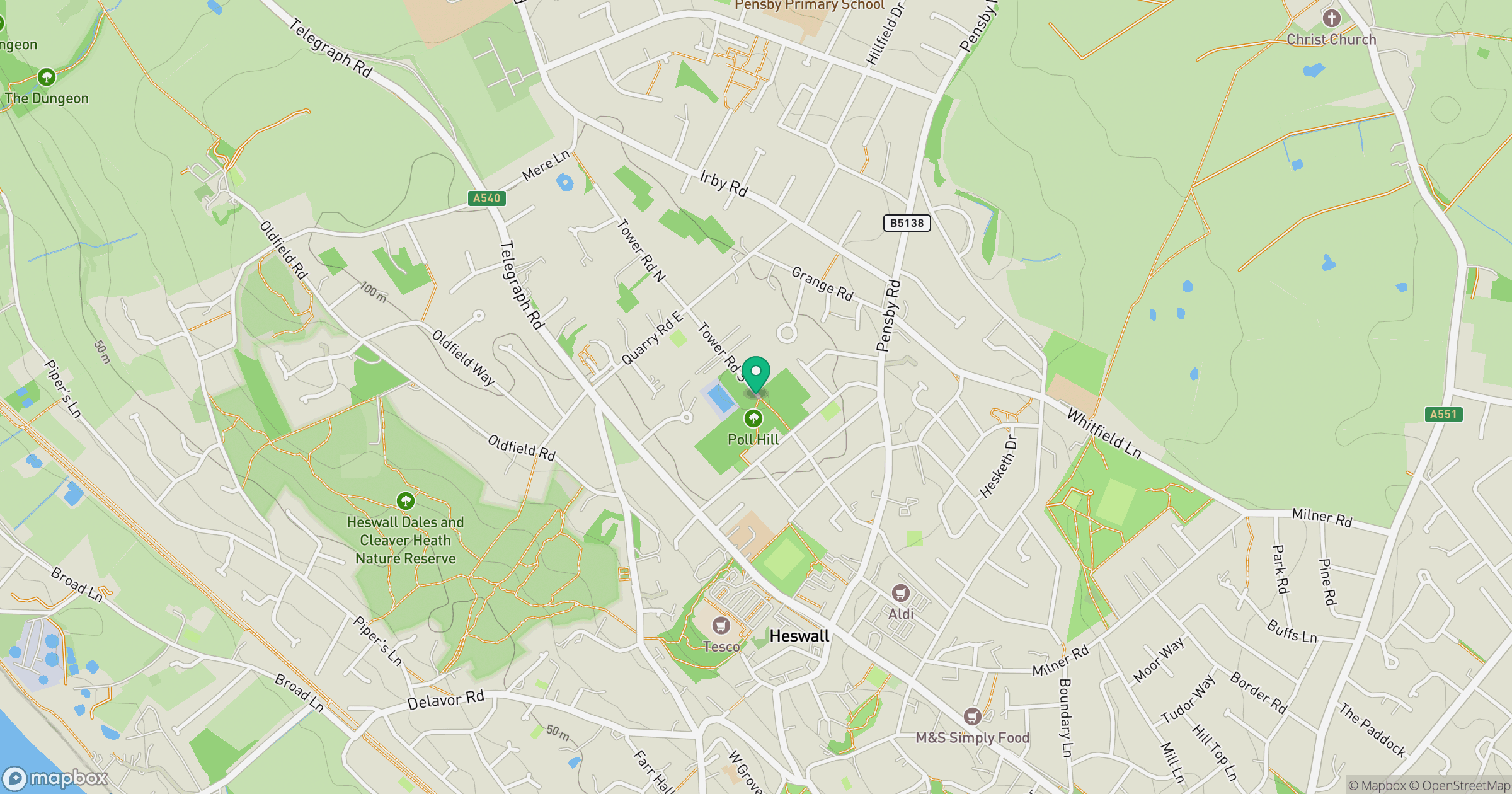Poll Hill location map