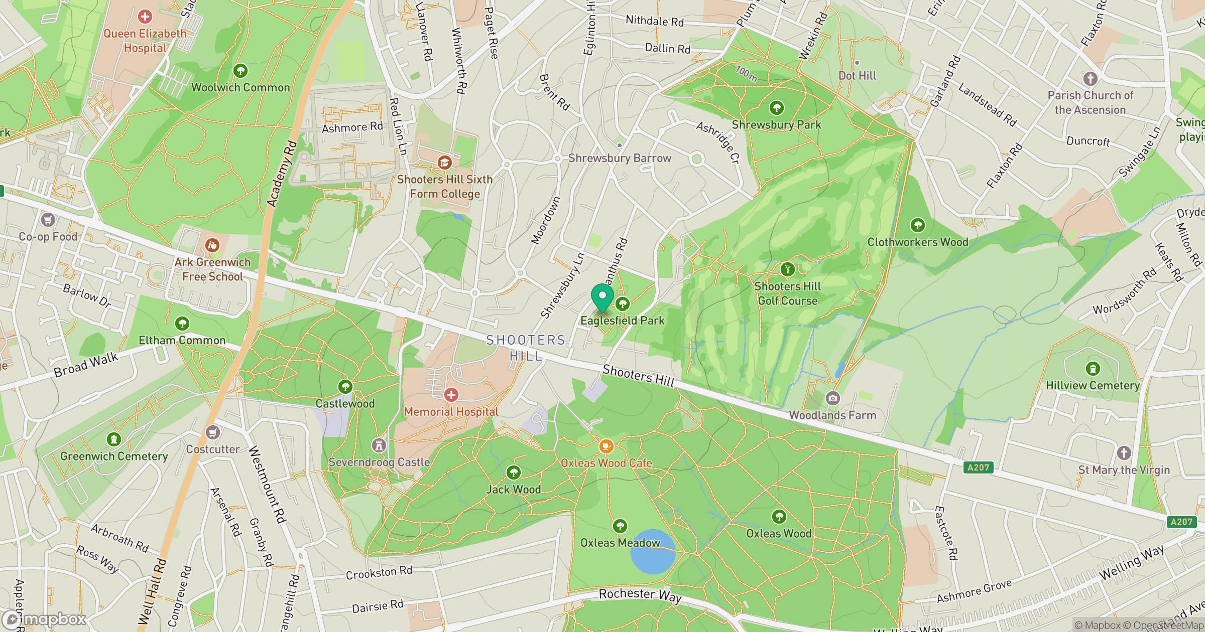 Shooters Hill location map