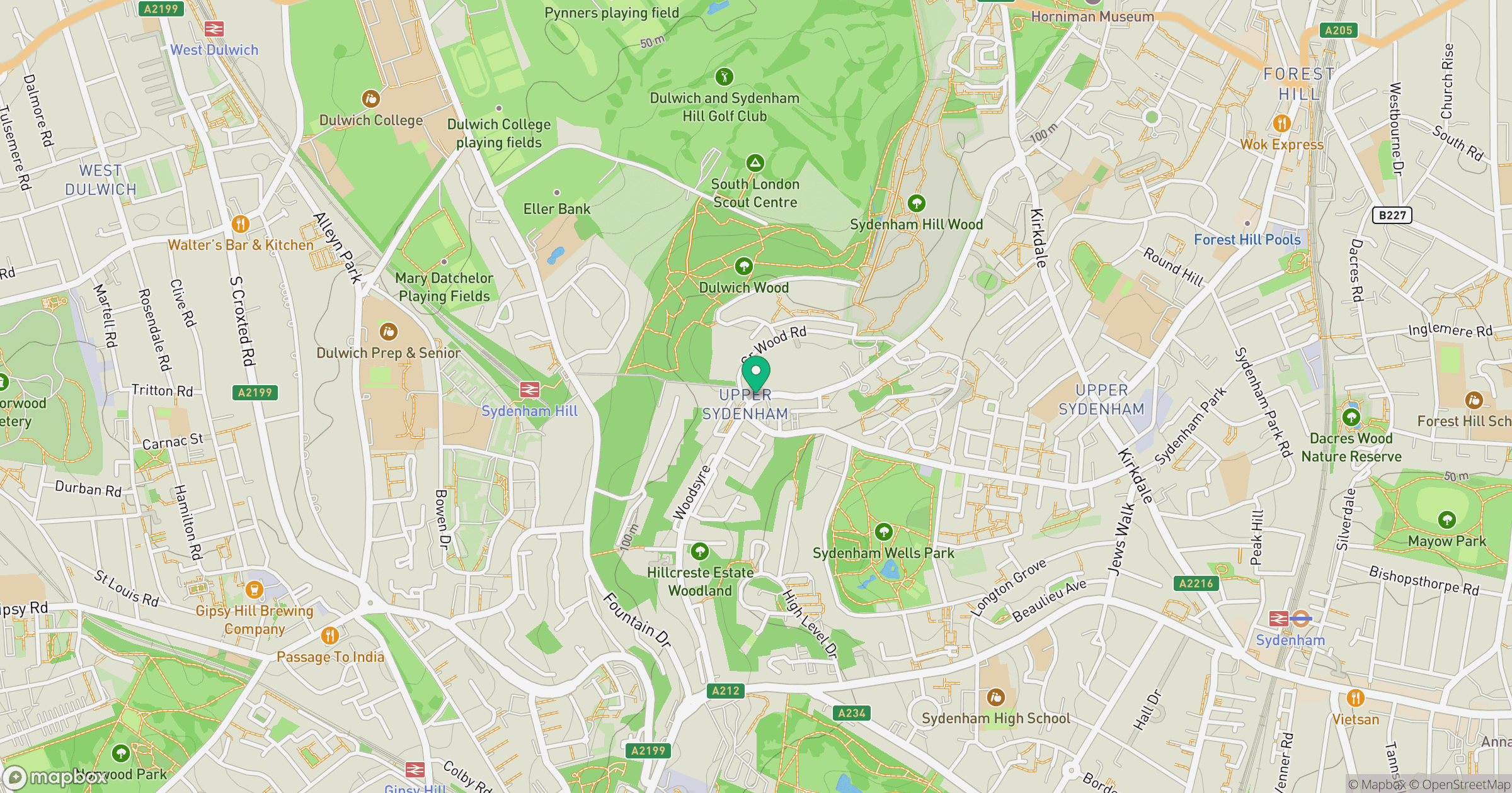 Sydenham Hill location map