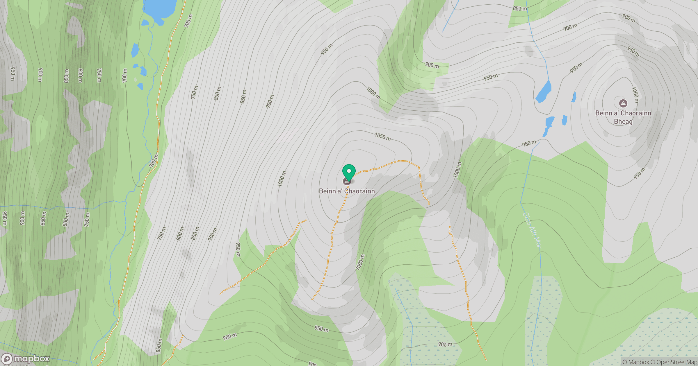 Beinn a' Chaorainn location map