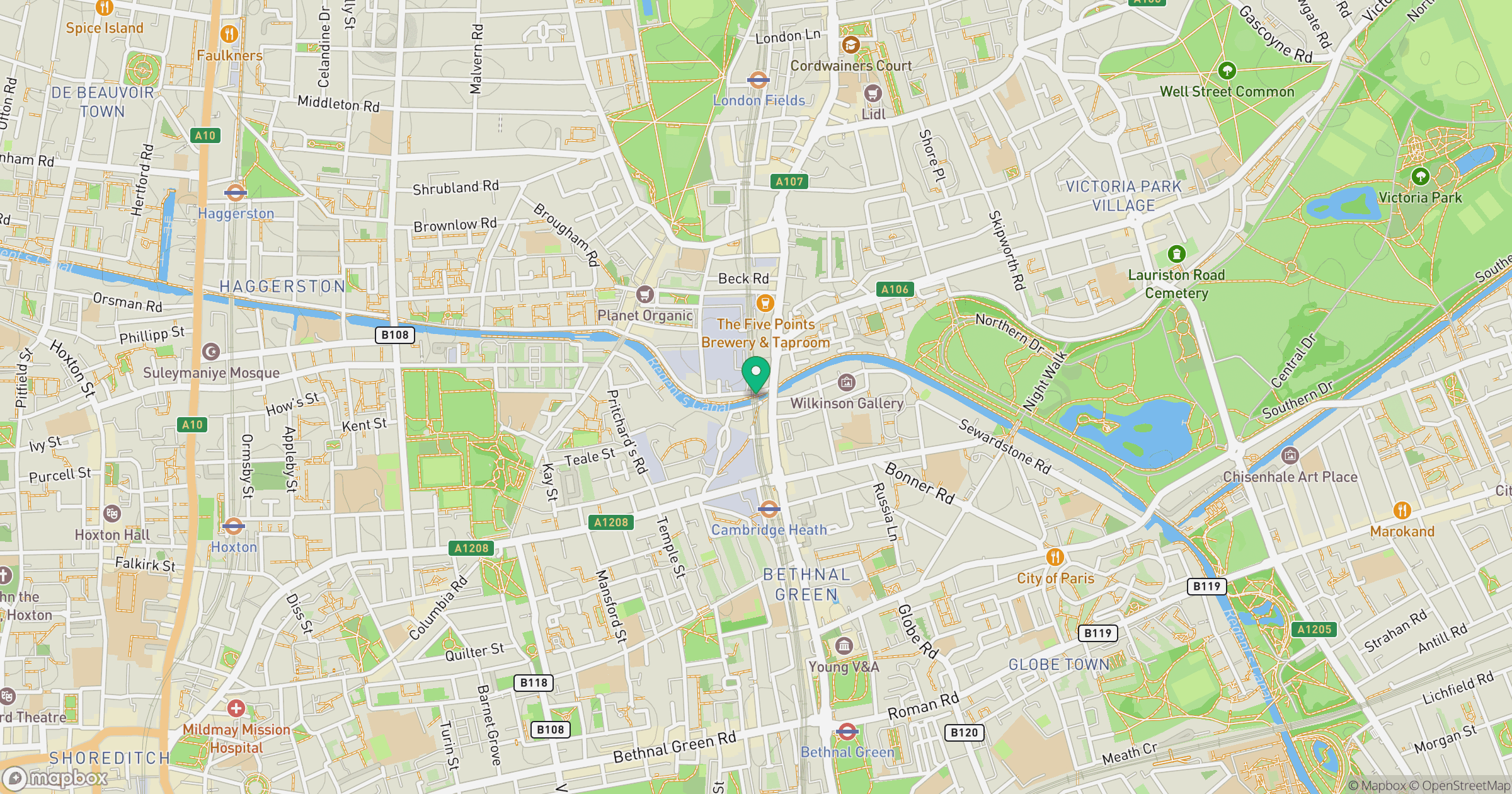 Bethnal Green location map