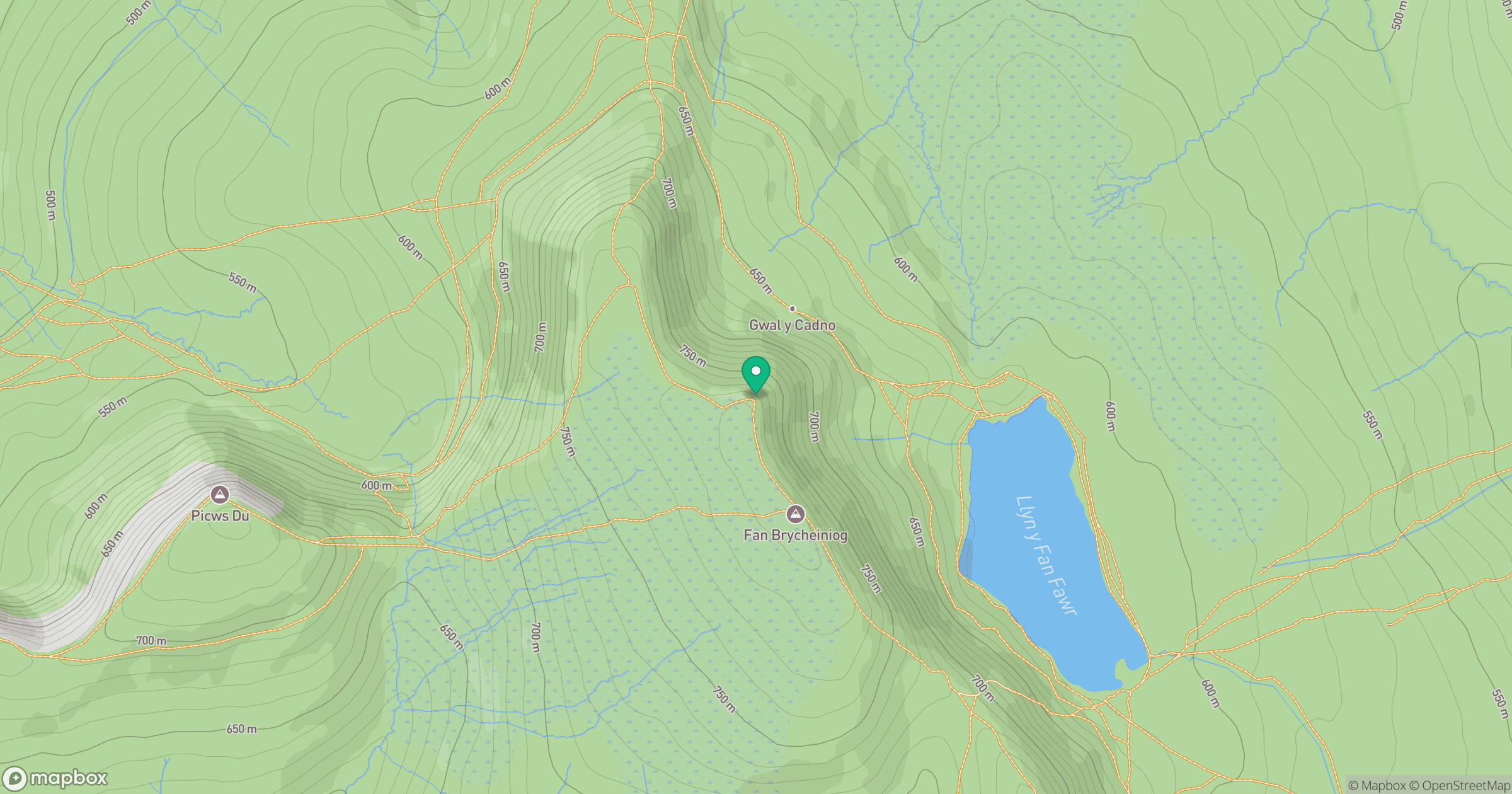 Fan Brycheiniog - Twr y Fan Foel location map