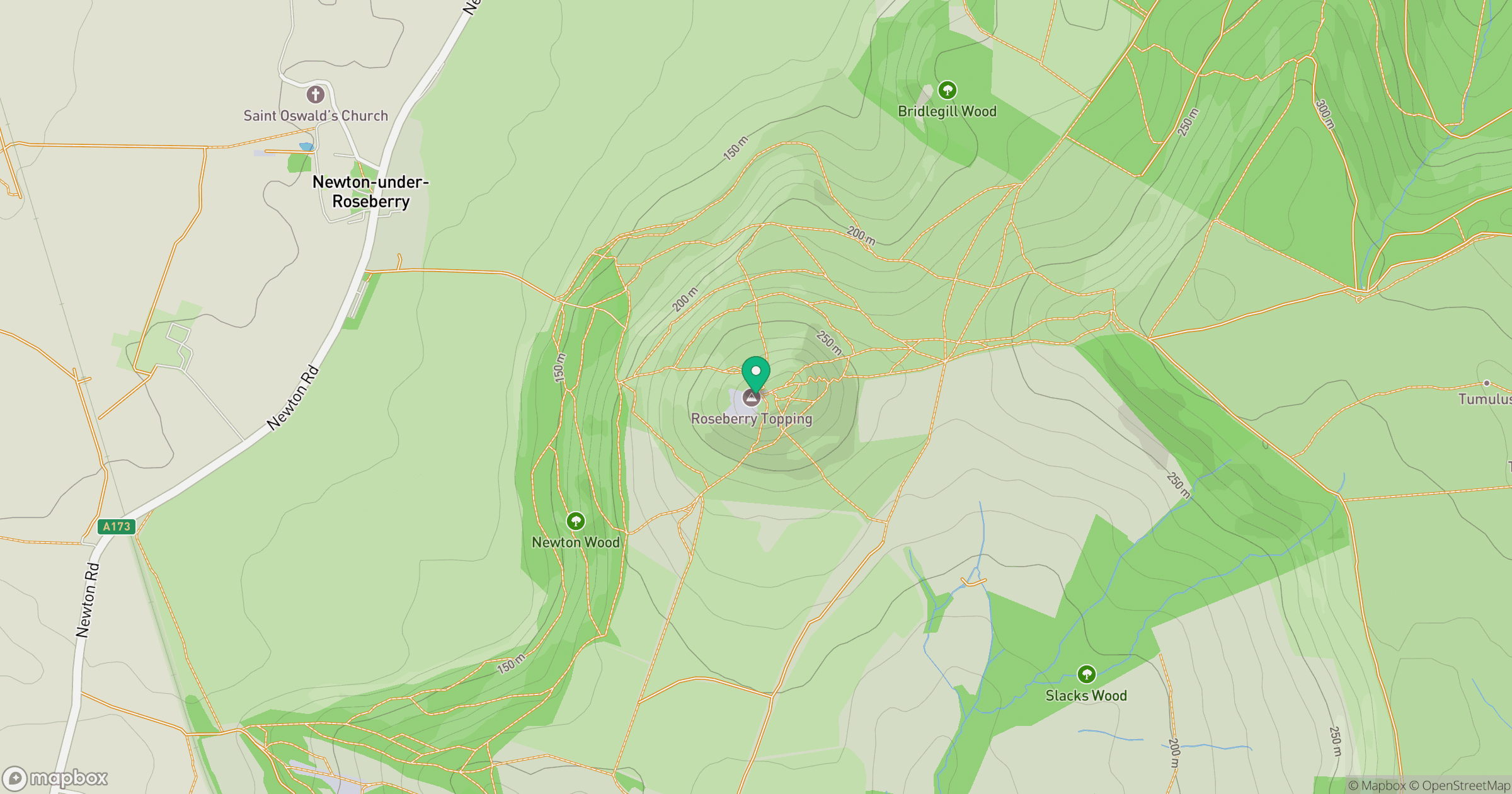 Roseberry Topping location map
