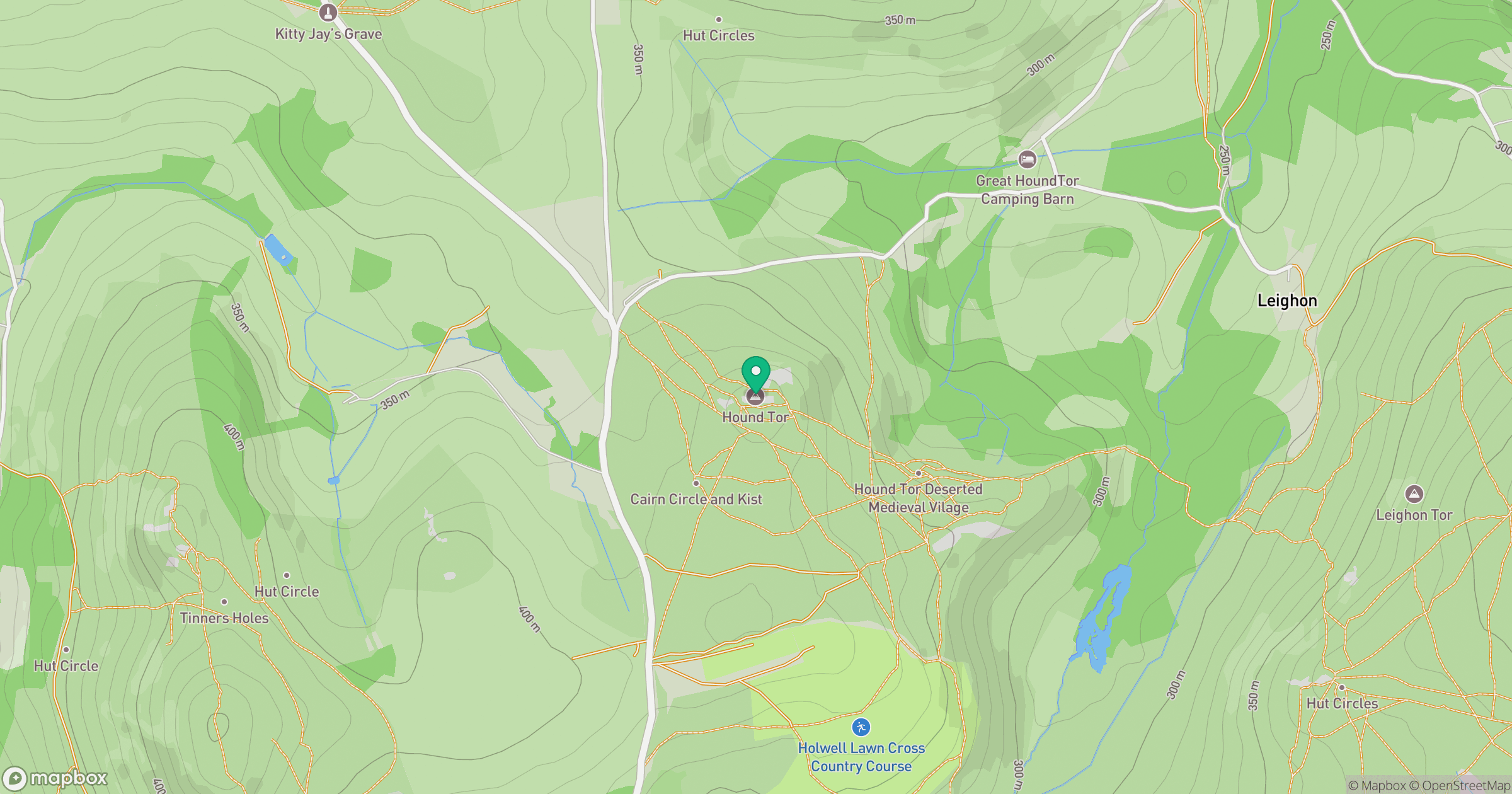 Hound Tor location map
