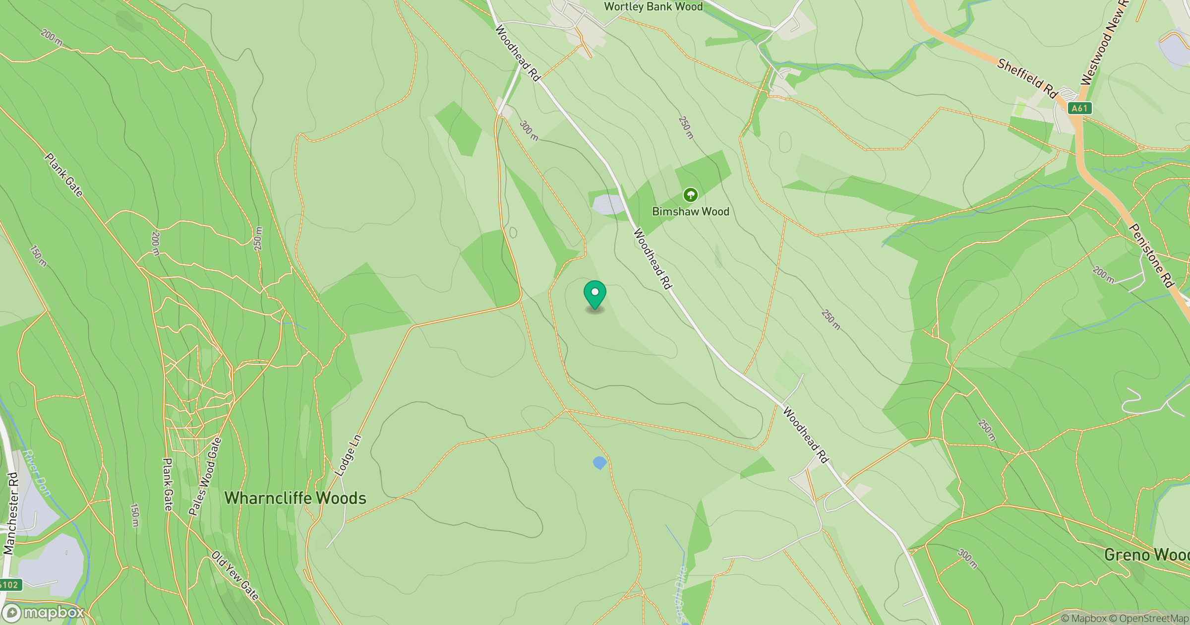 Wharncliffe Chase location map