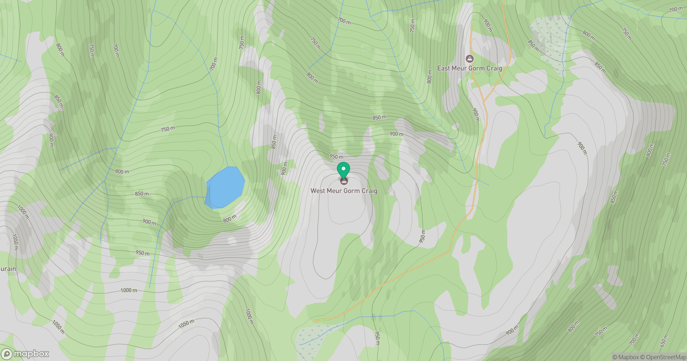 West Meur Gorm Craig location map