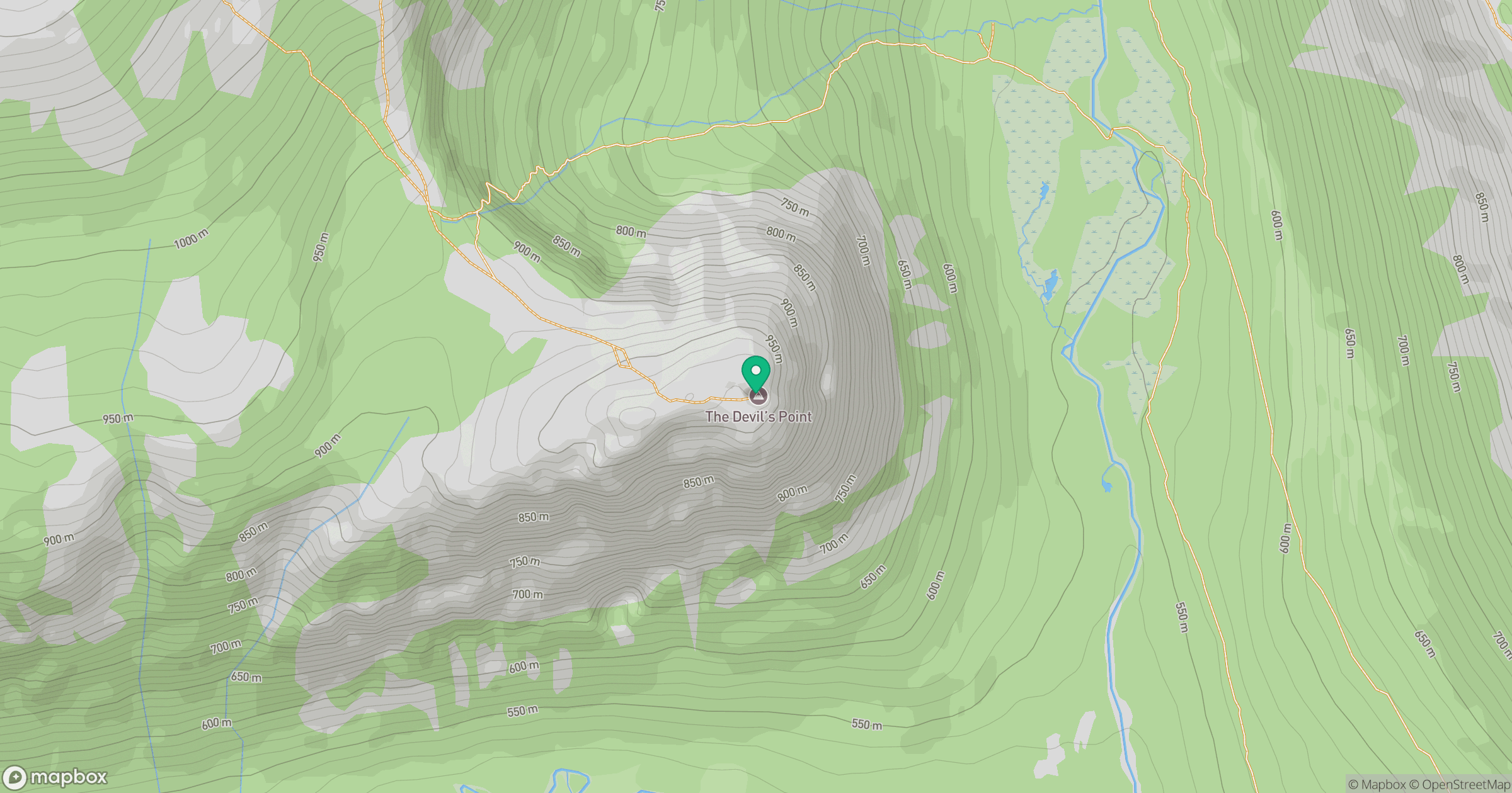 The Devil's Point location map