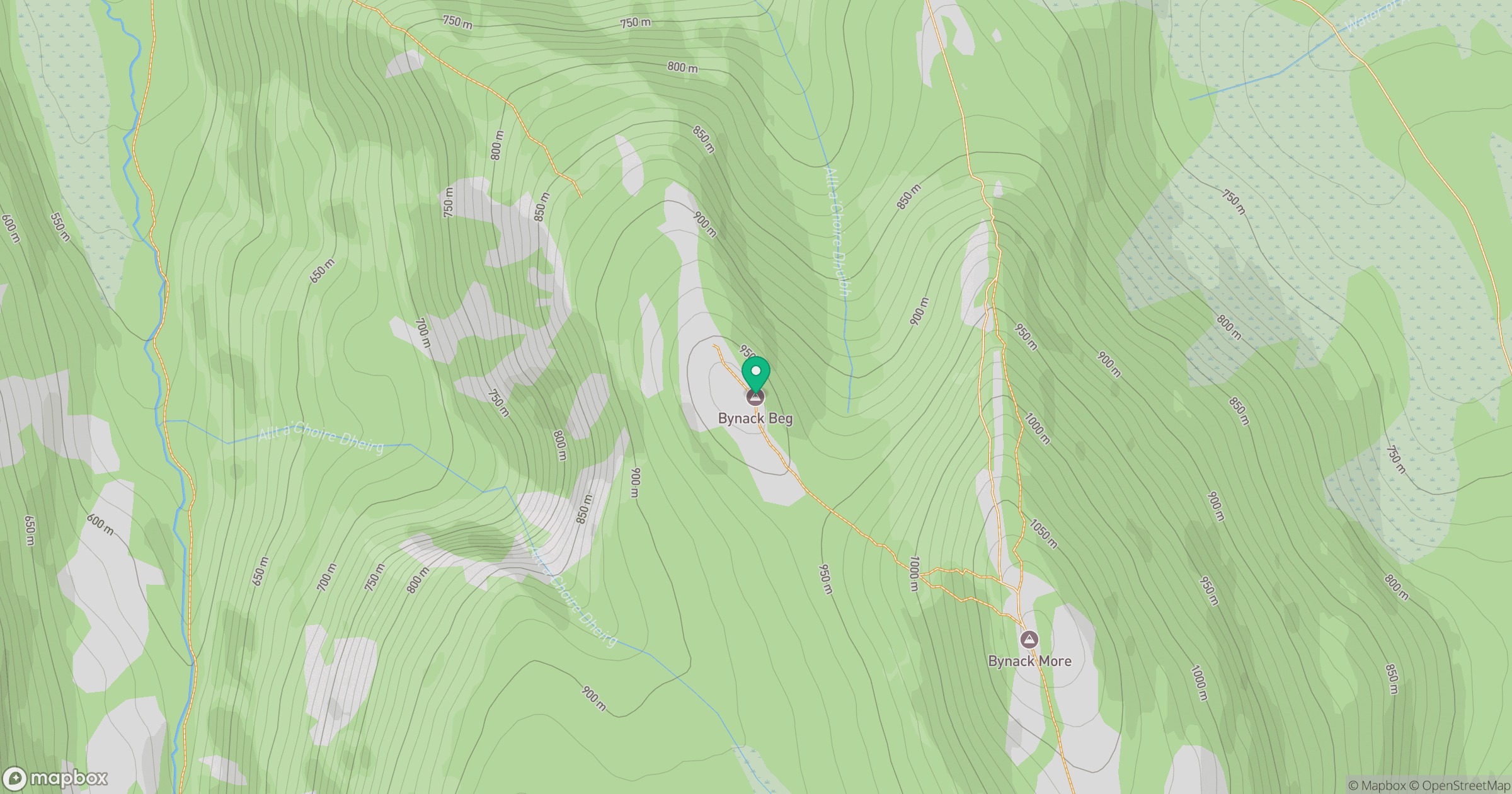 Bynack Beg location map