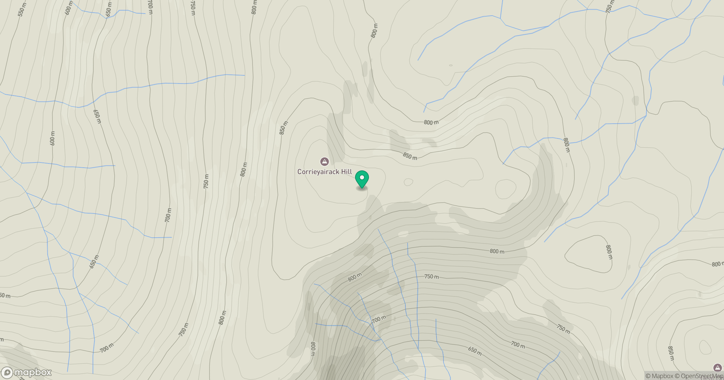 Corrieyairack Hill location map