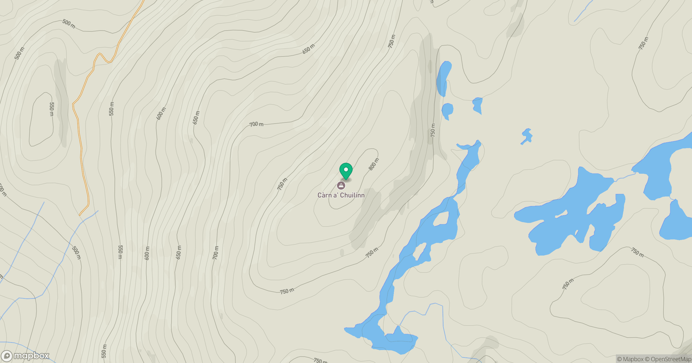 Carn a' Chuilinn location map