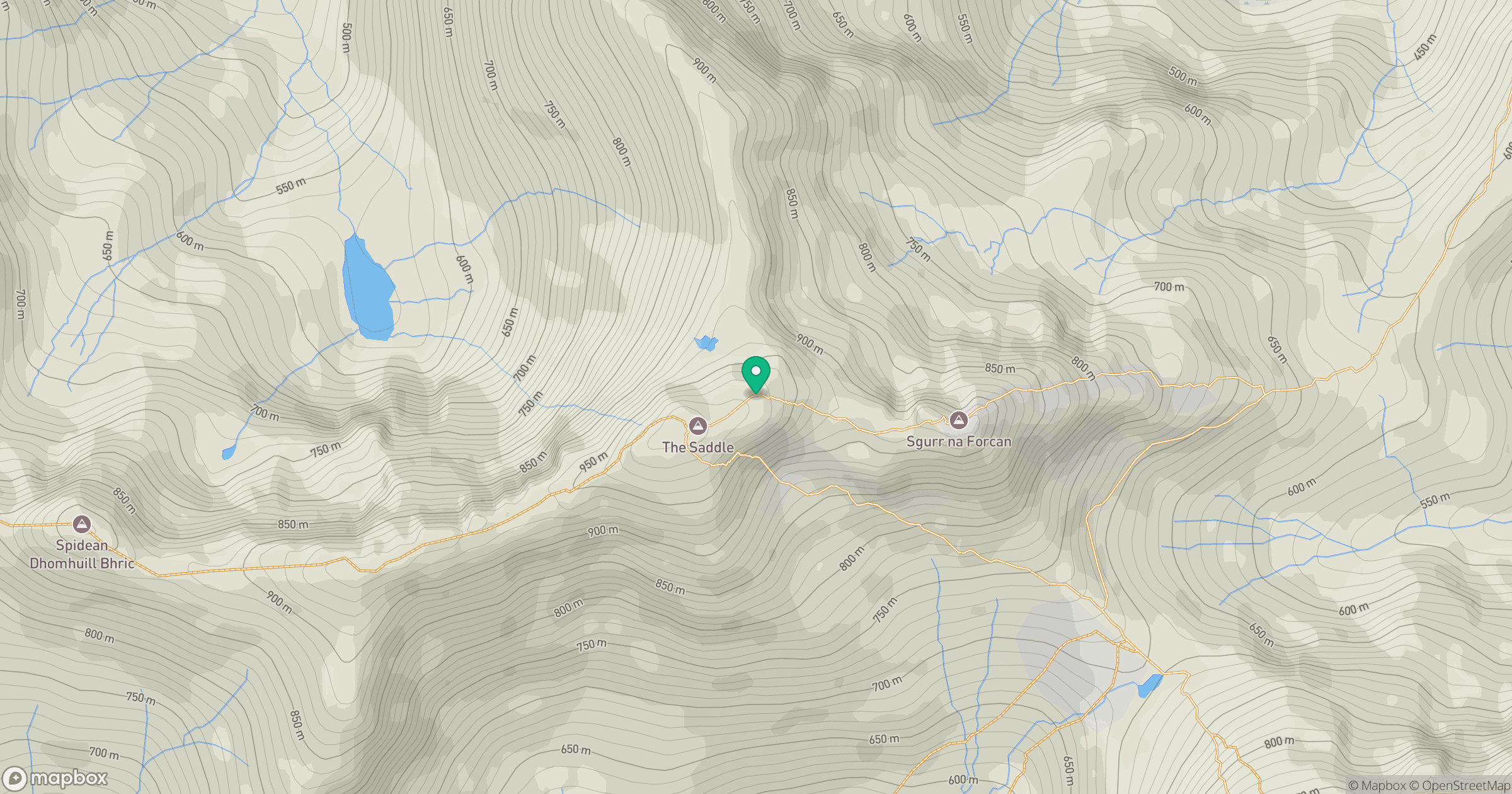The Saddle location map