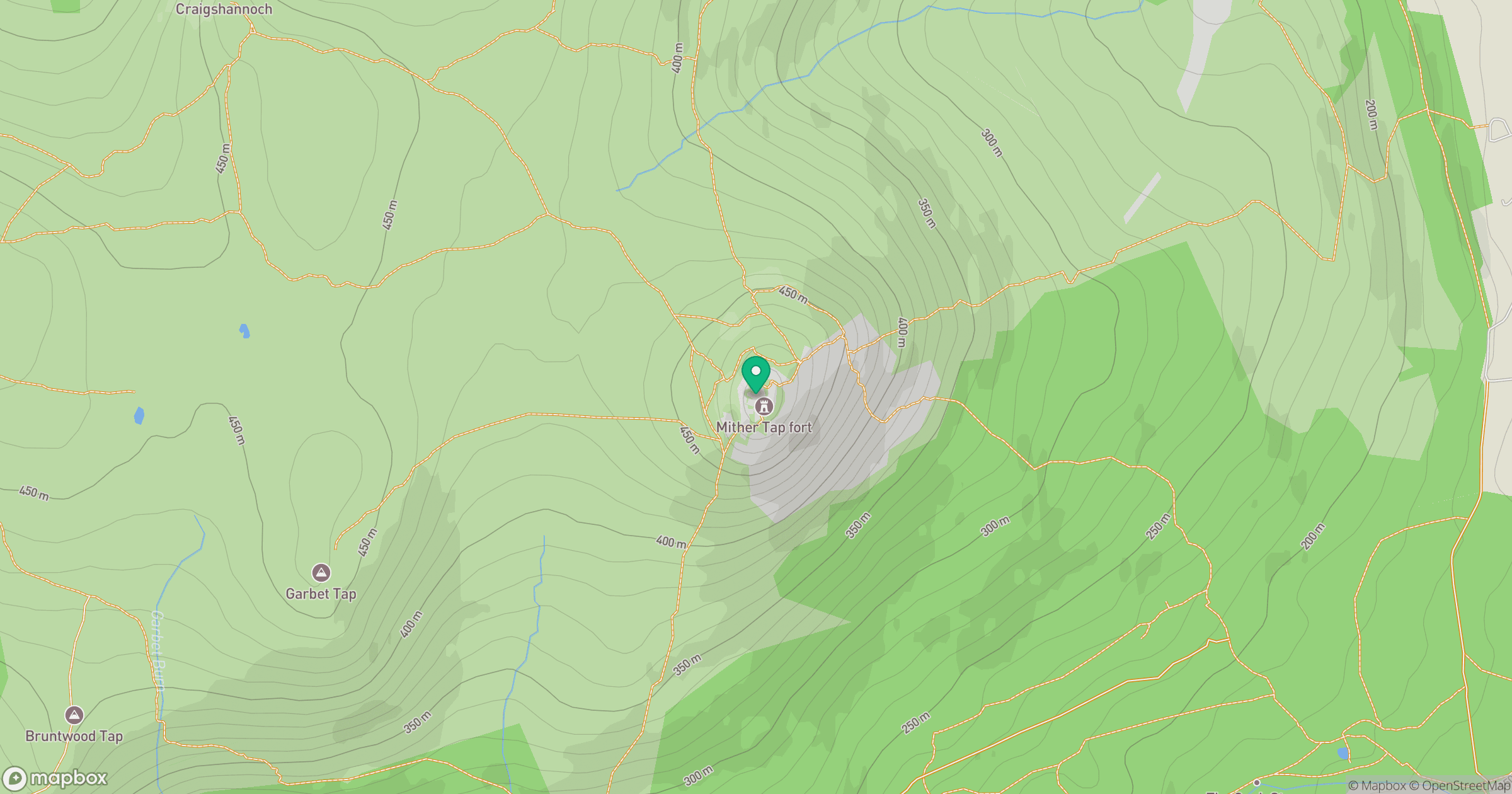 Mither Tap location map