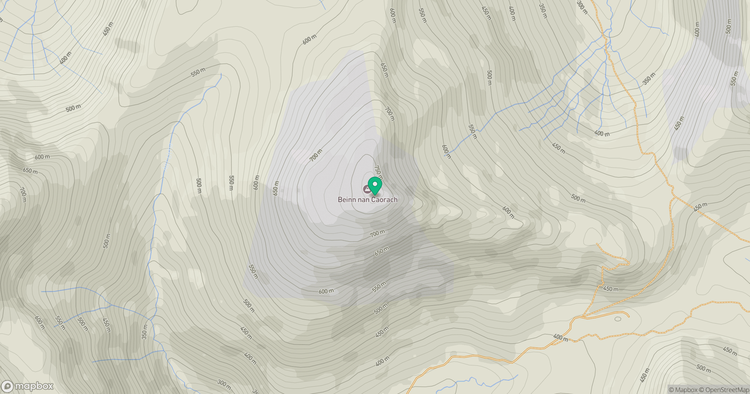 Beinn nan Caorach location map