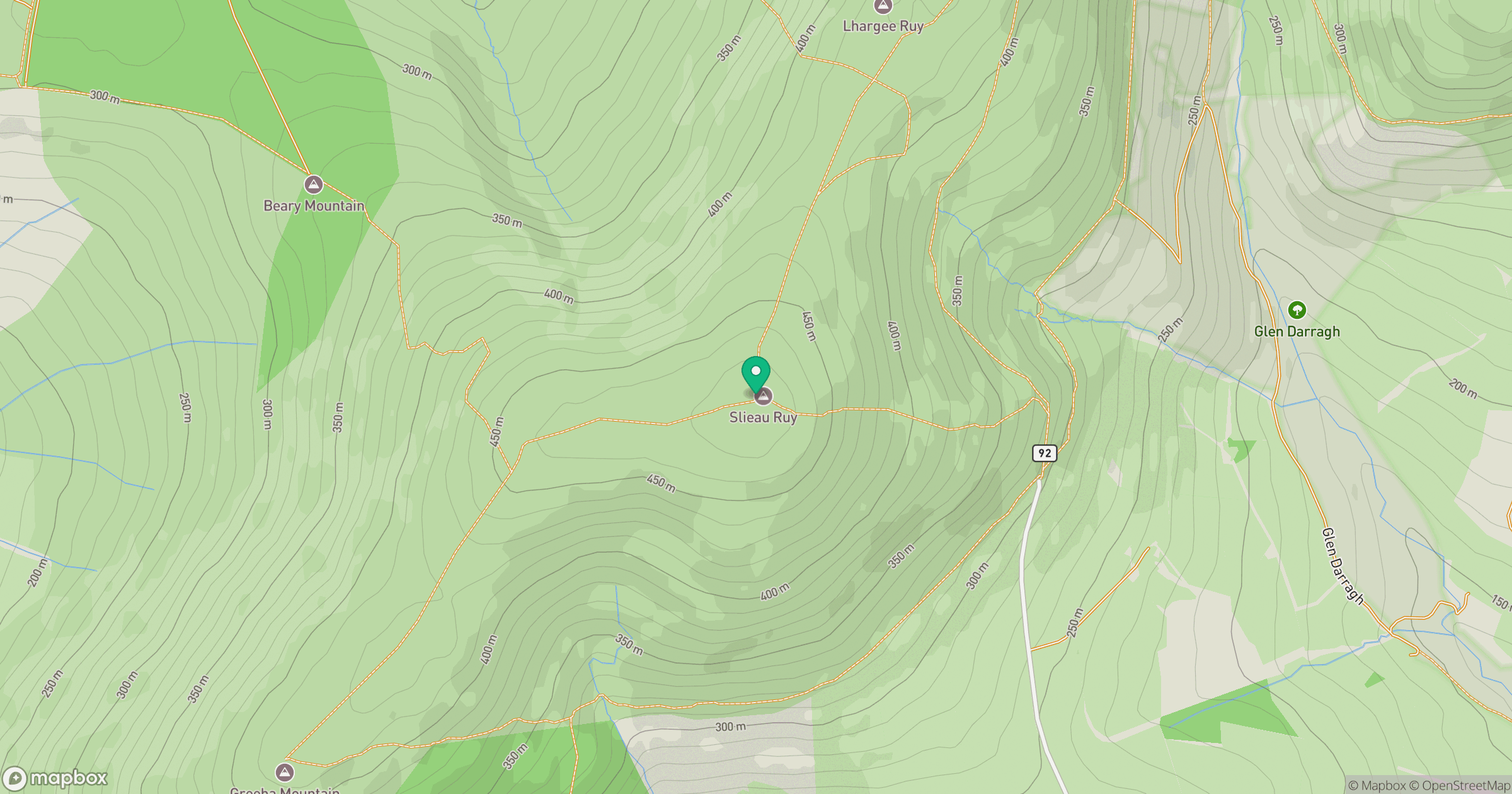 Slieau Ruy location map